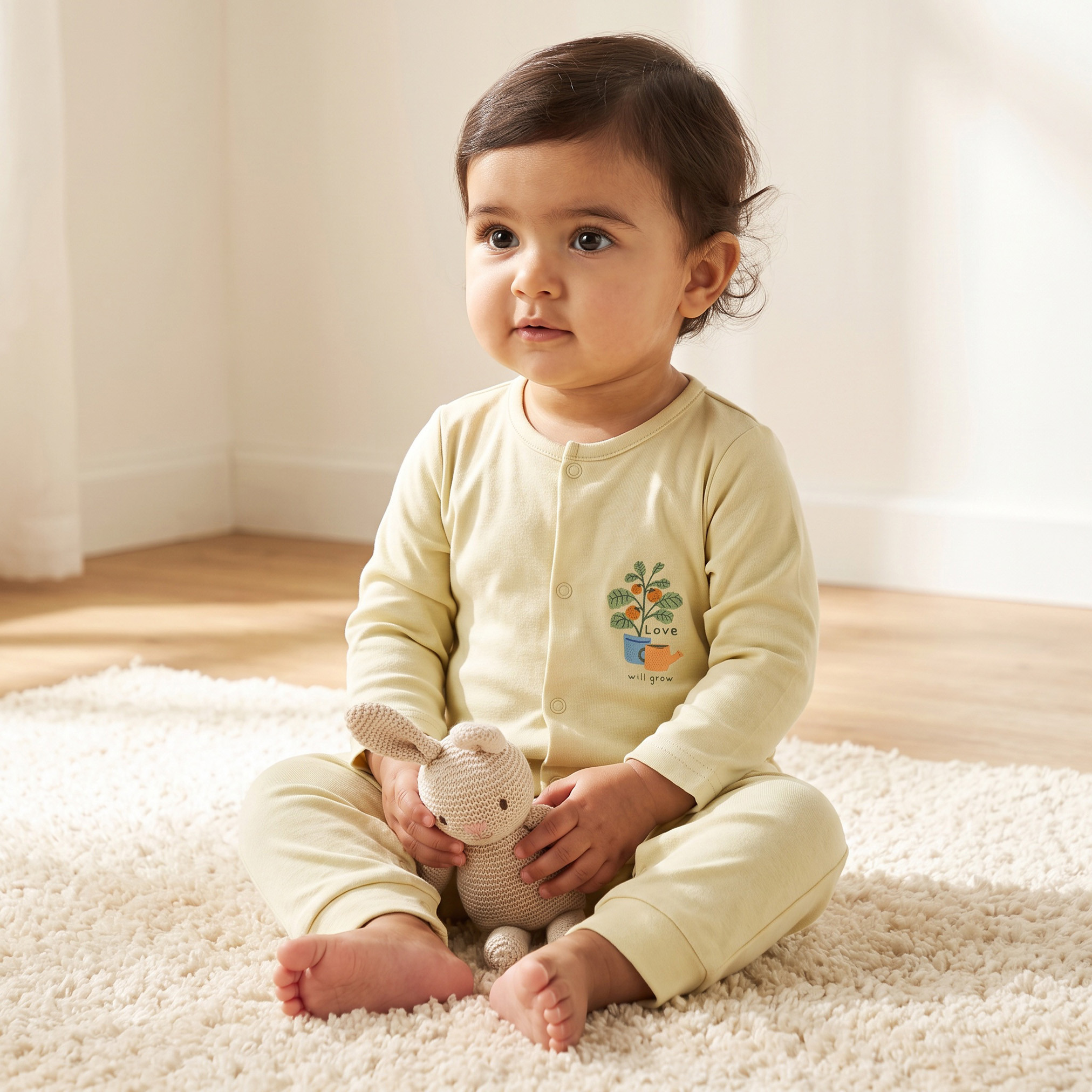 طقم بدلة نوم بياقة ضيقة وأكمام طويلة بأزرار كبس من جونيورز - عبوة من 3 قطع-baby-boys-clothing-nightwear-sleepsuits-image-2