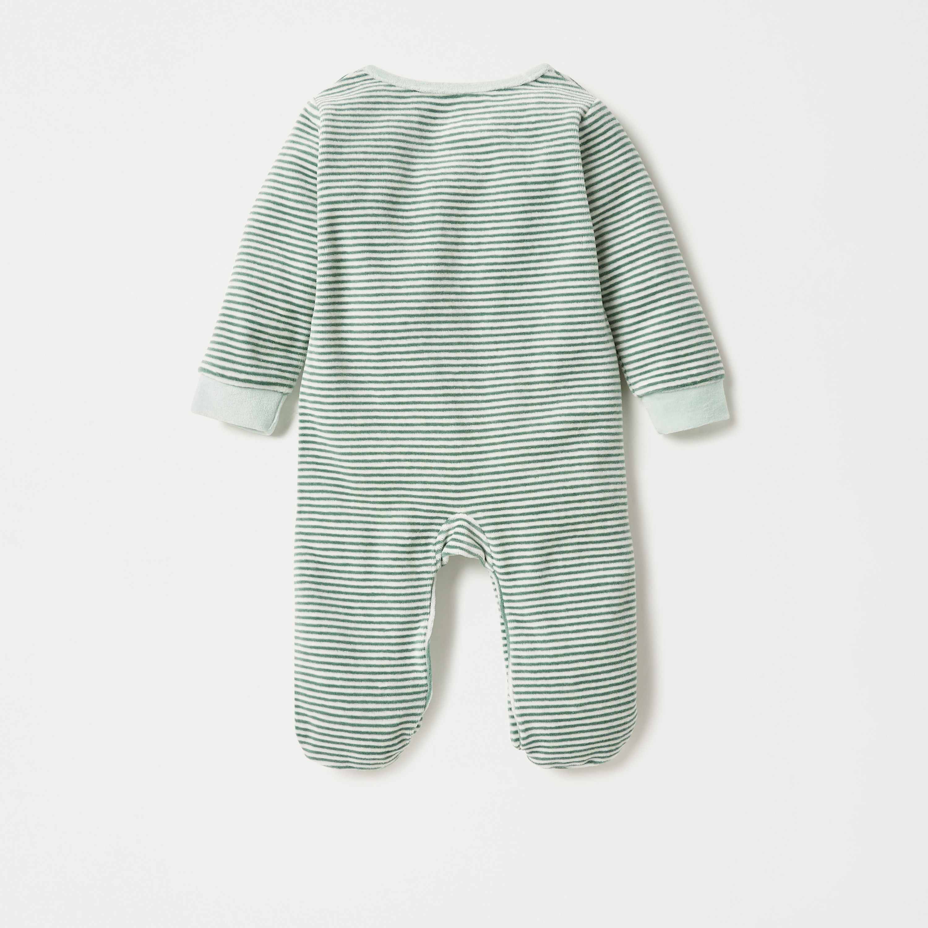 بدلة نوم بأقدام مغلقة وأزرار إغلاق كبّاسة وزخارف دب من جونيورز-baby-boys-clothing-nightwear-sleepsuits-image-2