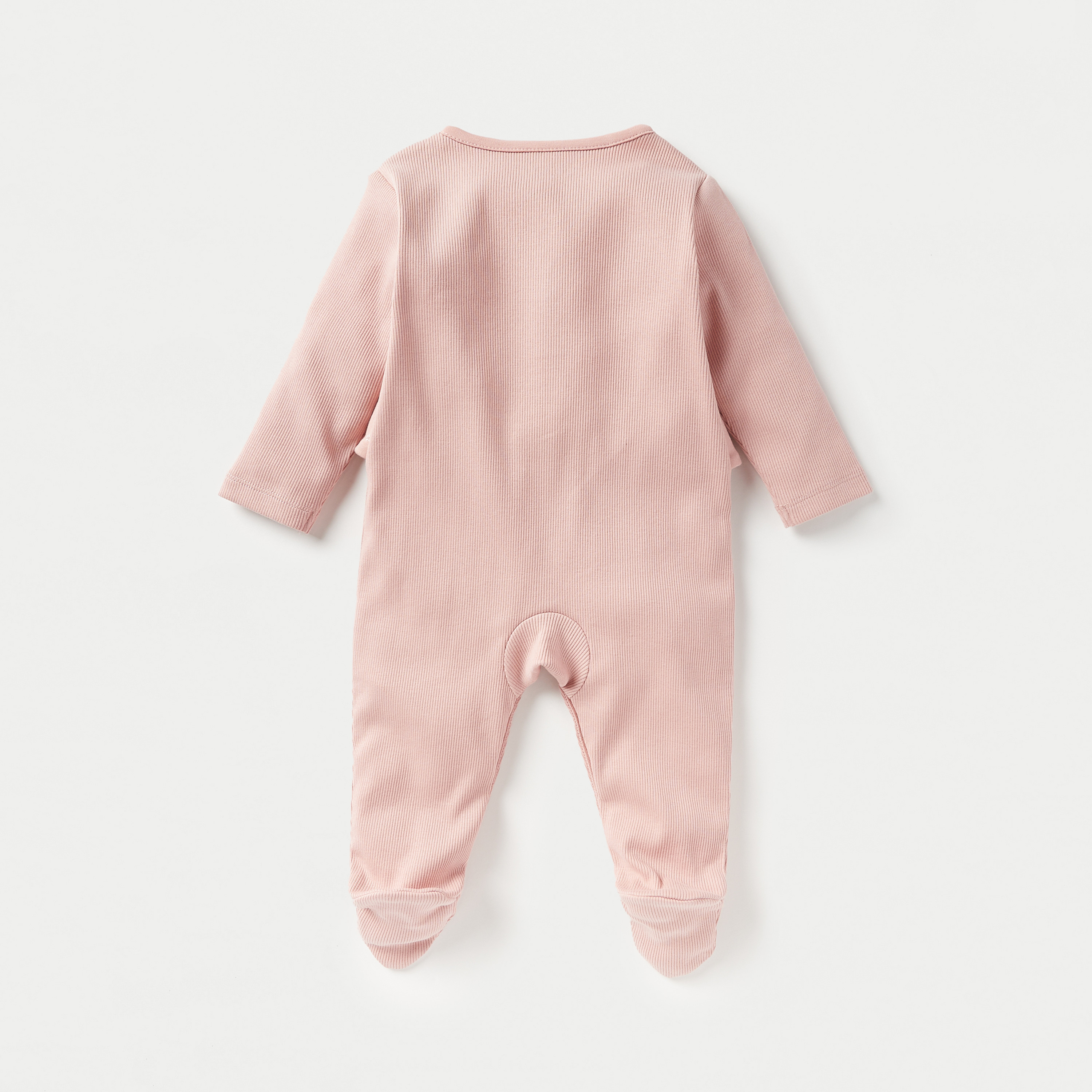 بدلة نوم مضلعة مغلقة القدمين مع لعبة أرنب مخملية من جونيورز-baby-girls-clothing-nightwear-sleepsuits-image-3