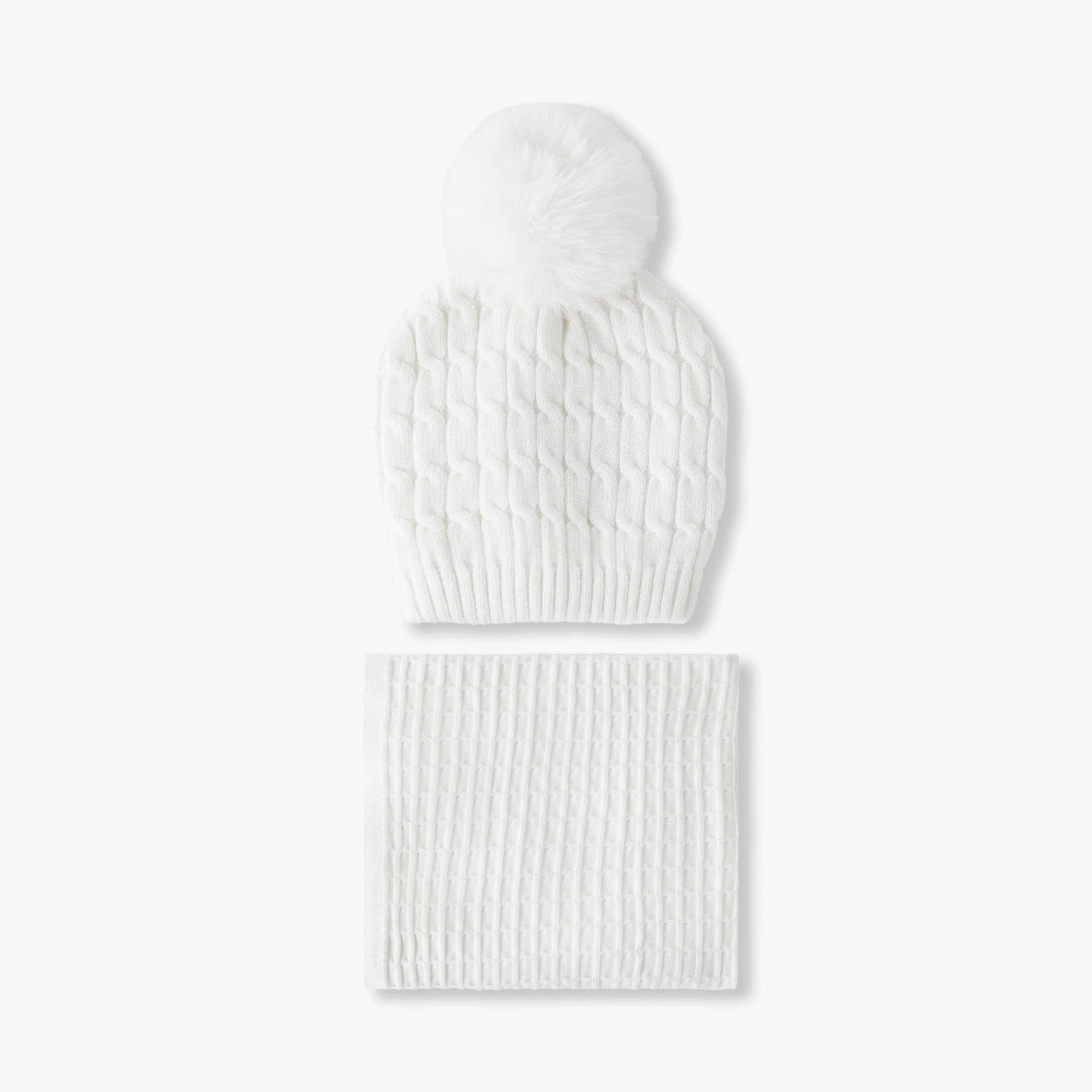 Juniors Beanie Cap and Blanket with Soft Viscose Blend Fabric-baby-girls-accessories-scarves-image-1