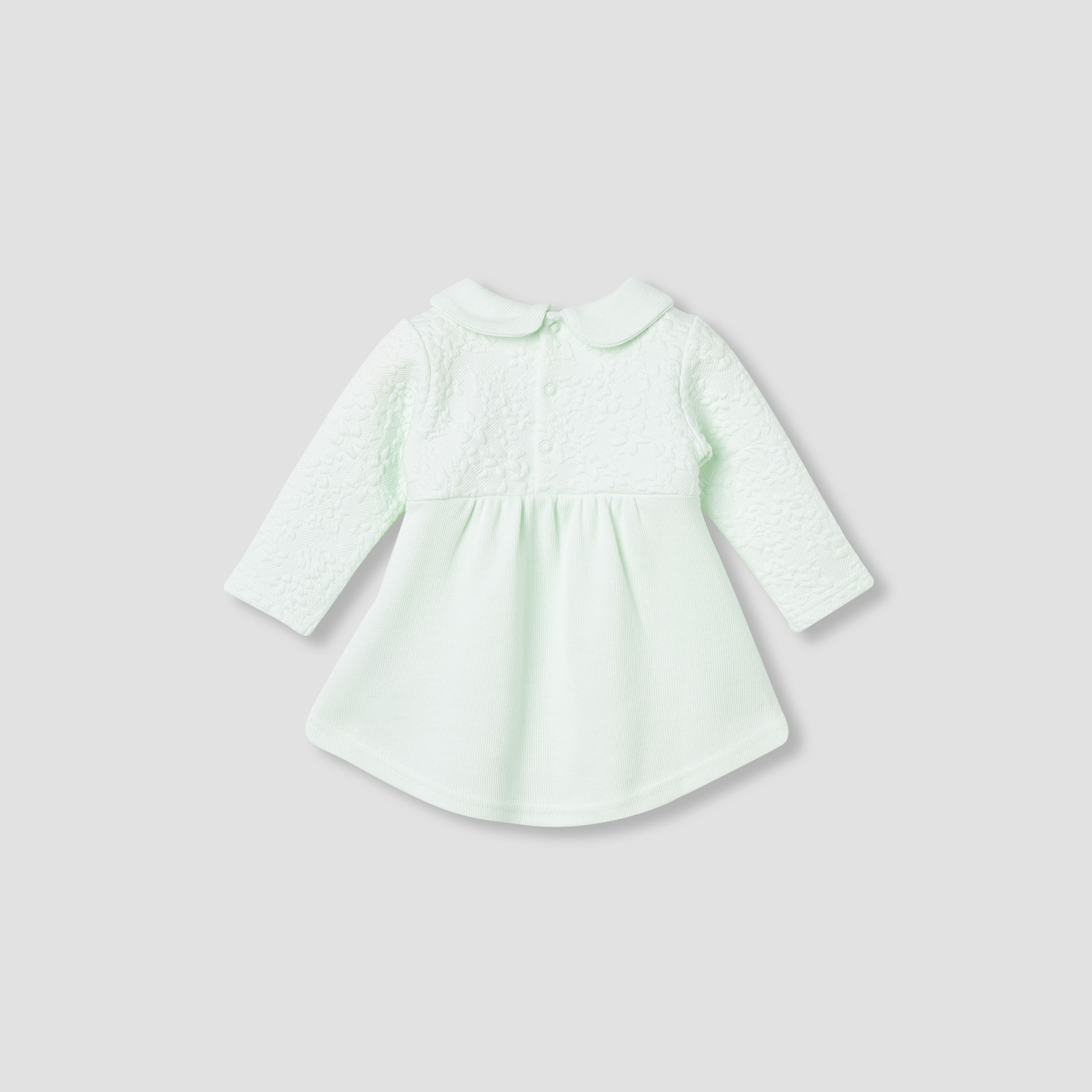 Giggles Girls Dress with Snap Button Closure - Cotton - Long Sleeves - Peter Pan Collar-baby-girls-clothing-dressesandjumpsuits-image-2