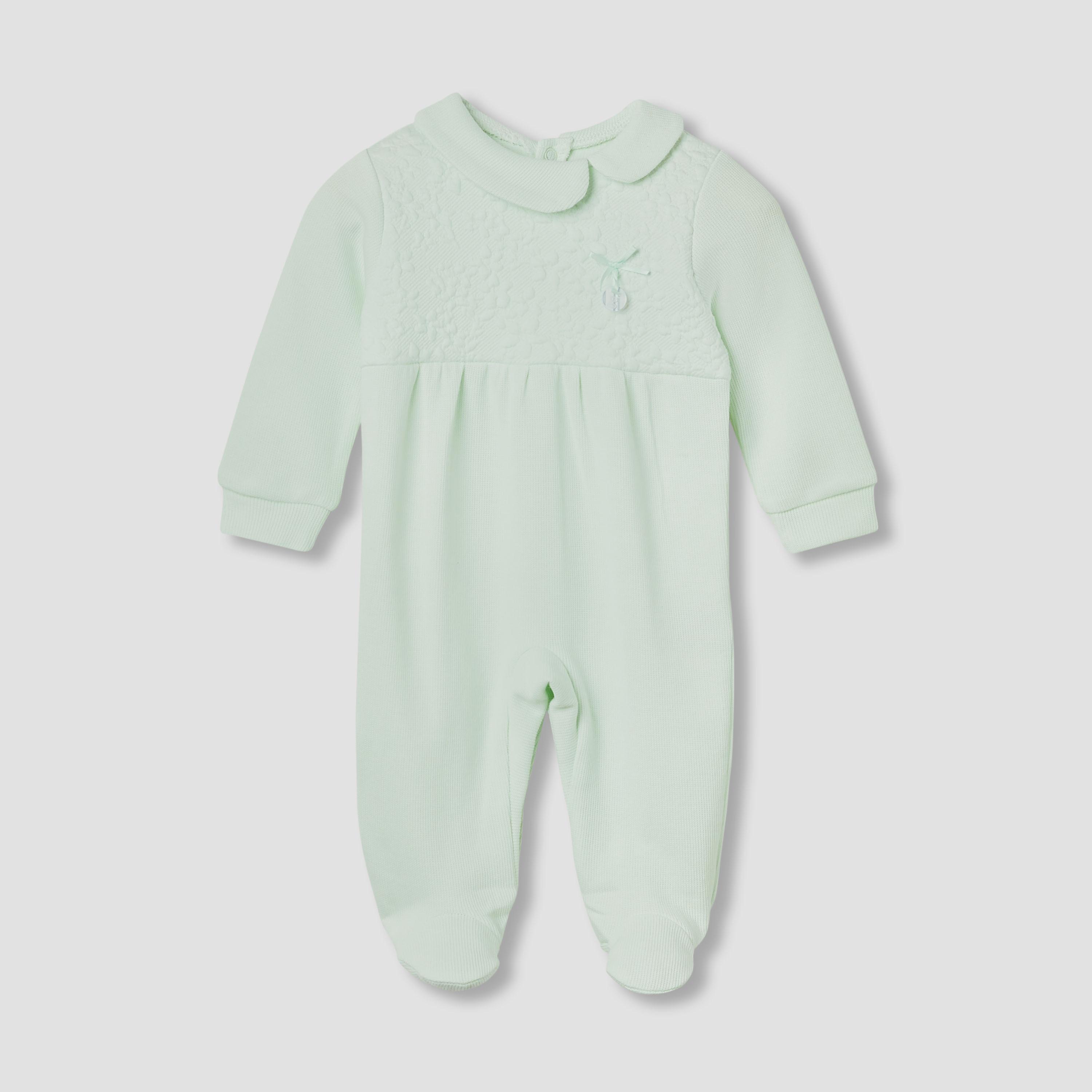 بدلة نوم بياقة وأزرار إغلاق كبس وأكمام طويلة قطن من جيجلز-baby-girls-clothing-nightwear-sleepsuits-image-1