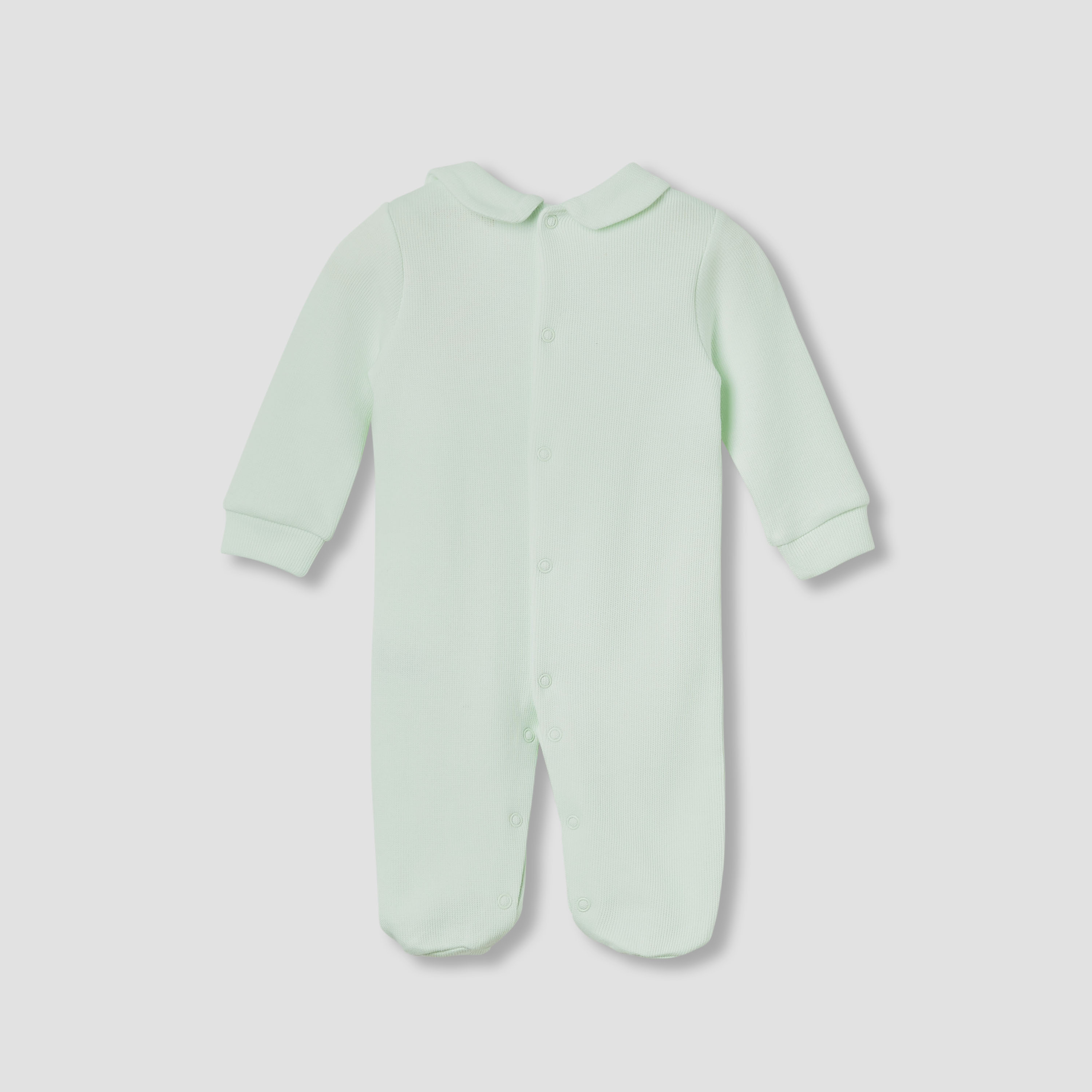 بدلة نوم بياقة وأزرار إغلاق كبس وأكمام طويلة قطن من جيجلز-baby-girls-clothing-nightwear-sleepsuits-image-2