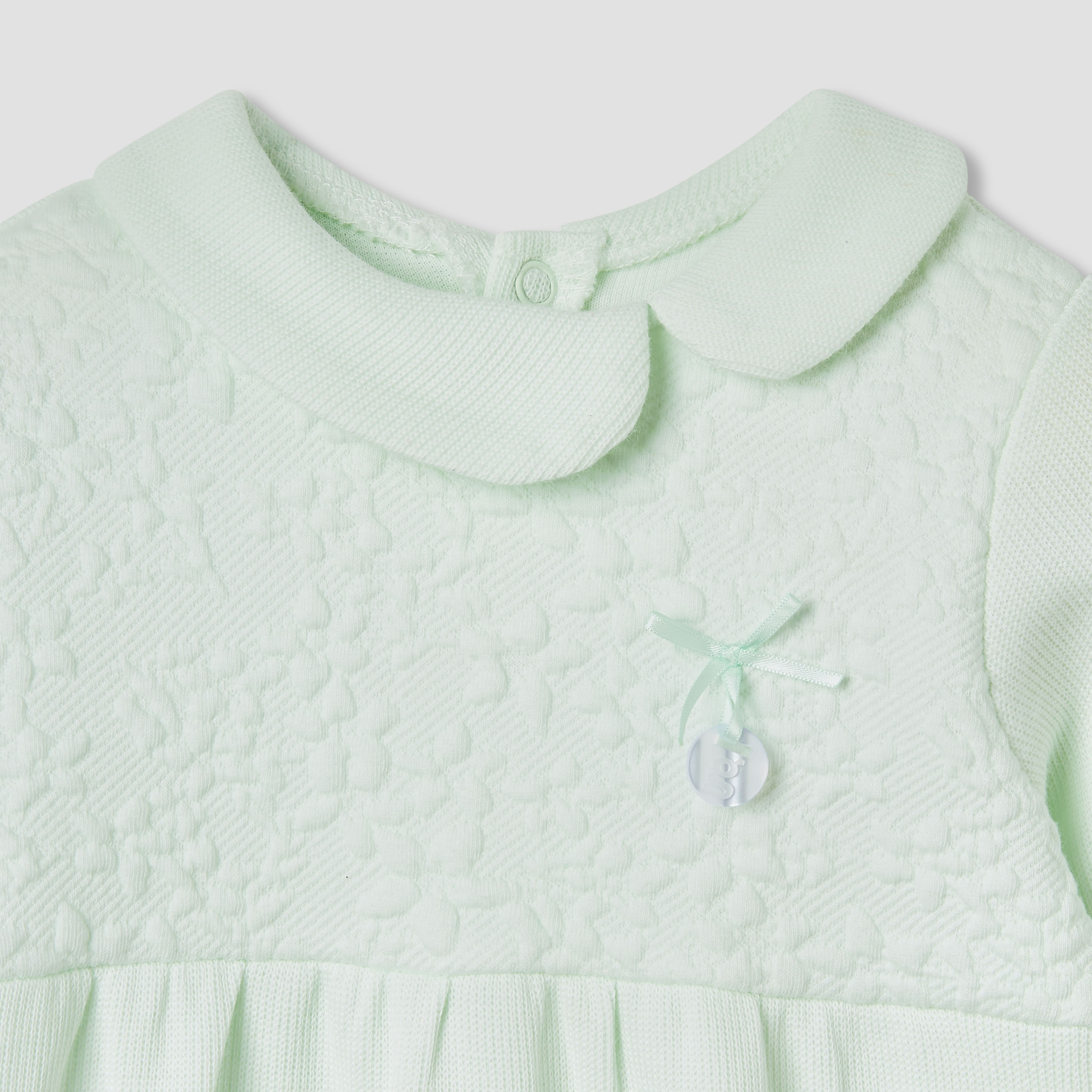 بدلة نوم بياقة وأزرار إغلاق كبس وأكمام طويلة قطن من جيجلز-baby-girls-clothing-nightwear-sleepsuits-image-3