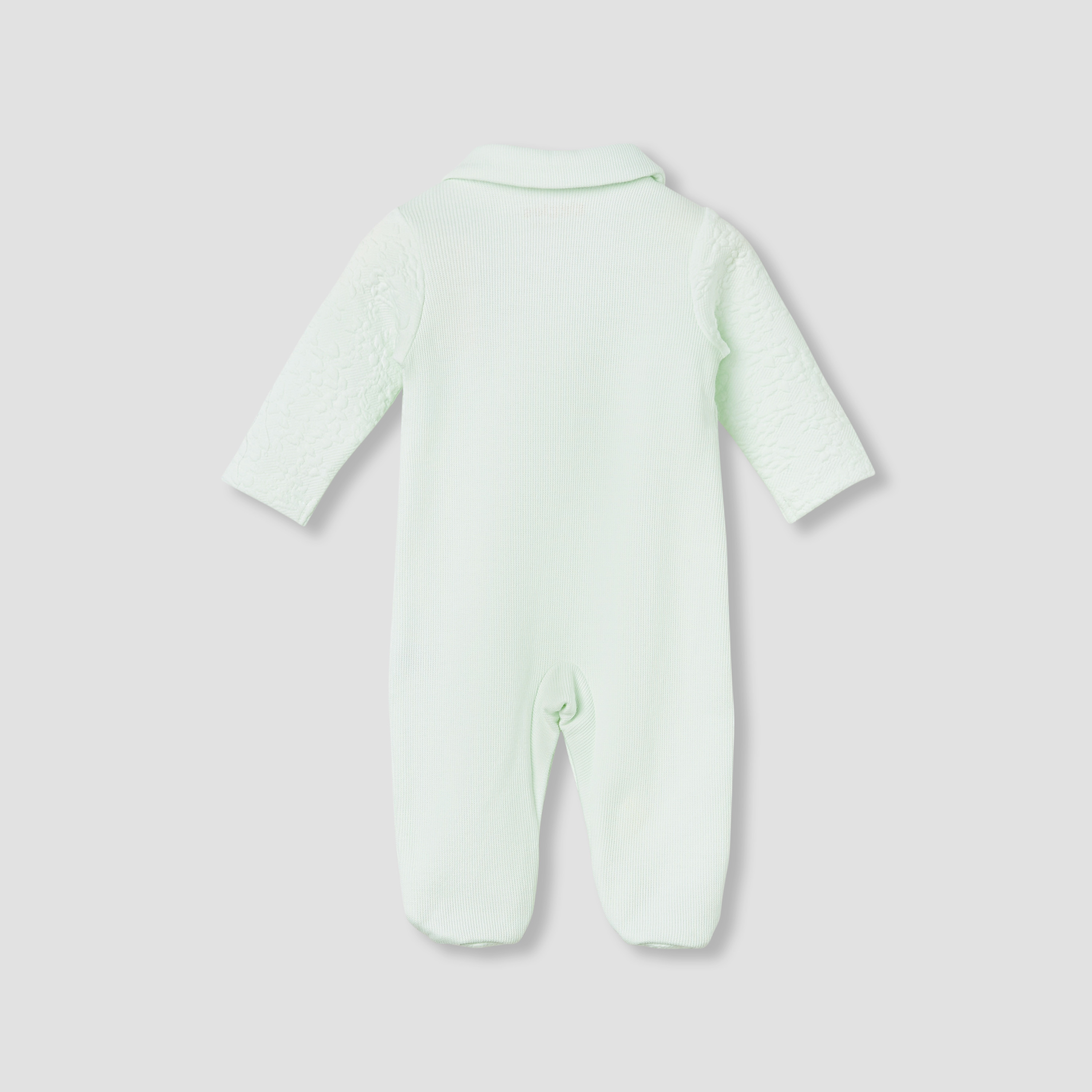 Giggles Collared Neck Sleepsuit with Snap Button Closure - Cotton - Long Sleeves-baby-girls-clothing-nightwear-sleepsuits-image-3