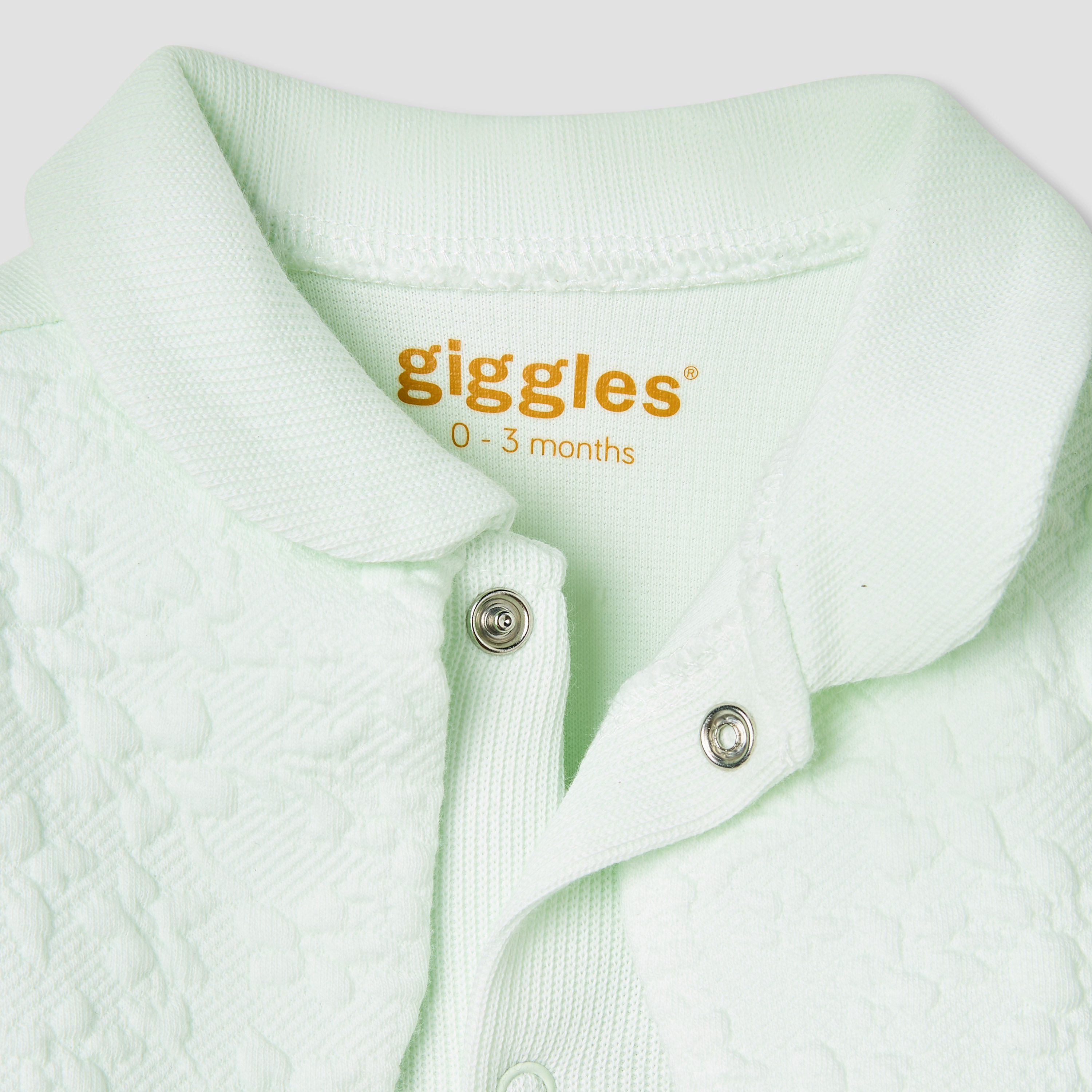 Giggles Collared Neck Sleepsuit with Snap Button Closure - Cotton - Long Sleeves-baby-girls-clothing-nightwear-sleepsuits-image-4