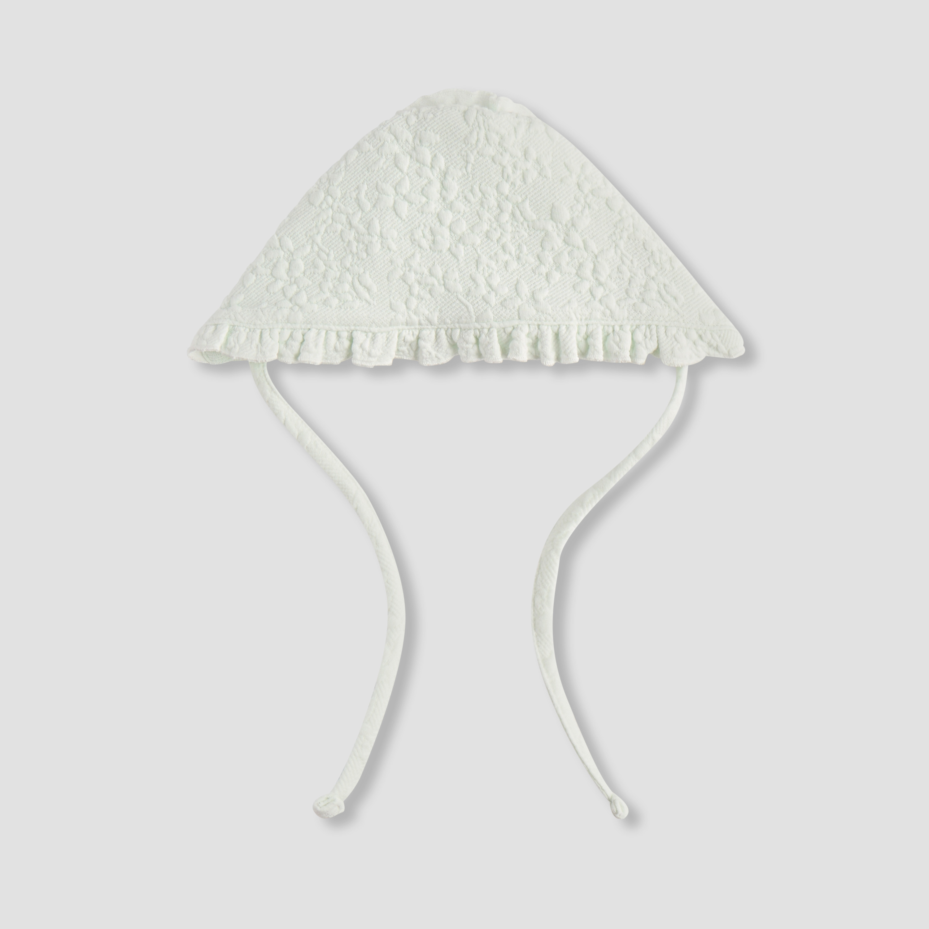 Giggles Textured Baby Bonnet with Tie-Ups-baby-girls-accessories-hairaccessories-image-2