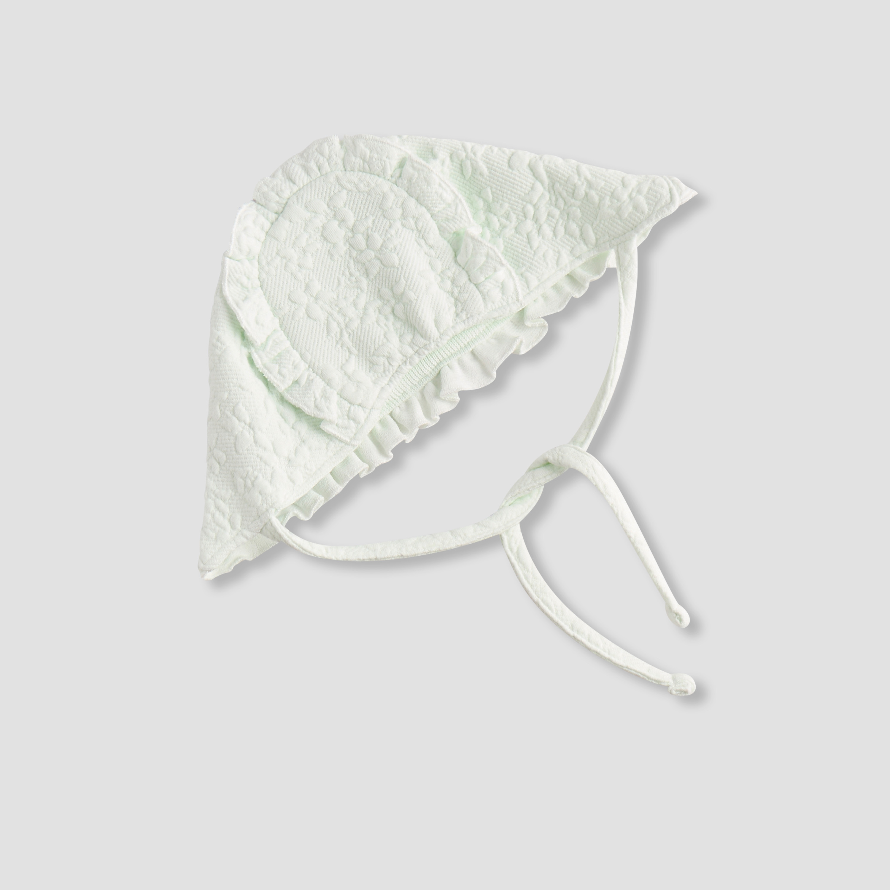 Giggles Textured Baby Bonnet with Tie-Ups-baby-girls-accessories-hairaccessories-image-3