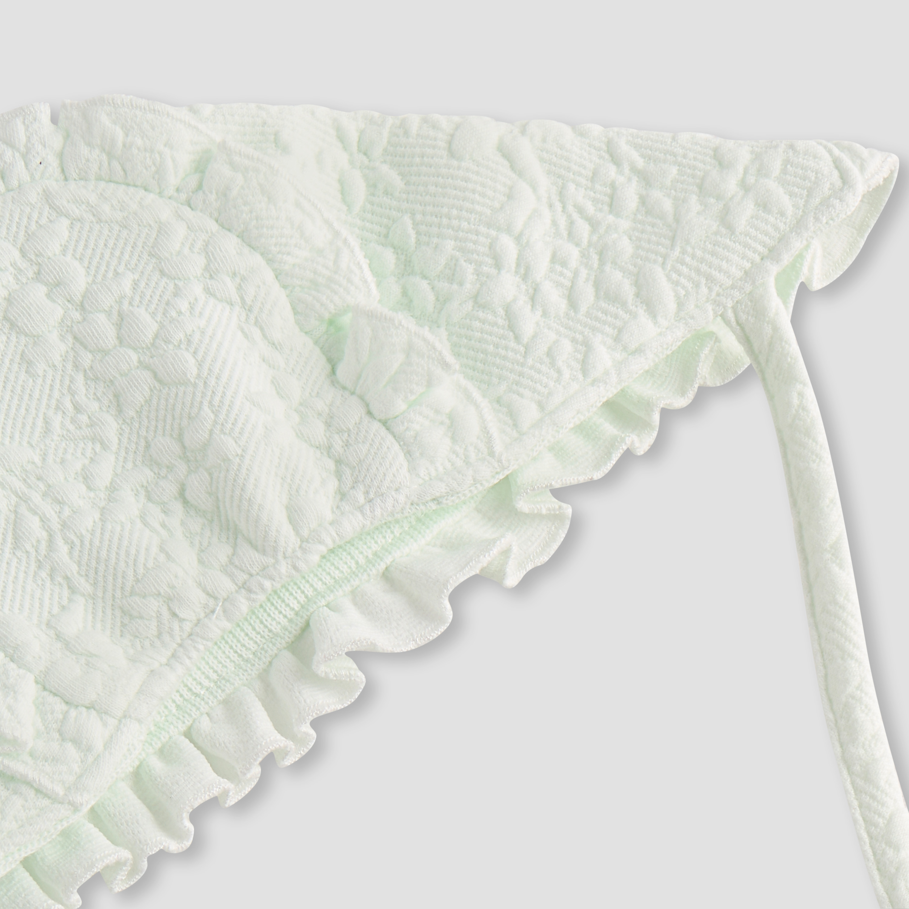 Giggles Textured Baby Bonnet with Tie-Ups-baby-girls-accessories-hairaccessories-image-4