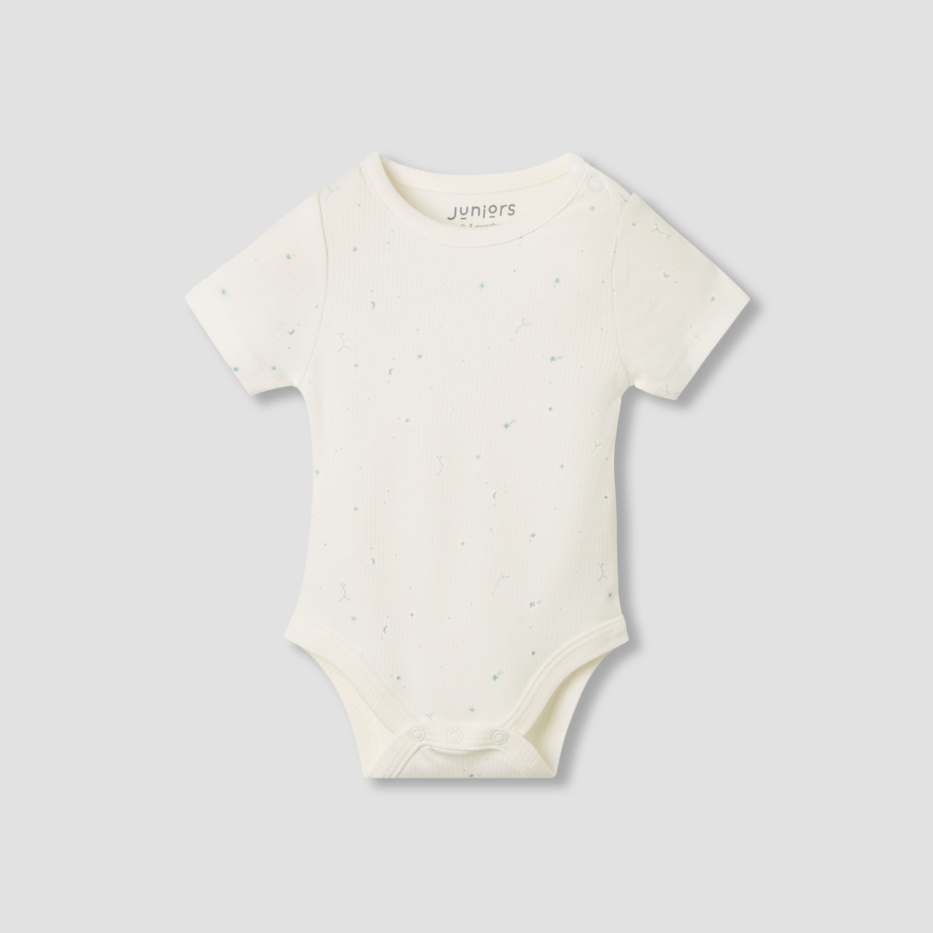Juniors Round Neck Bodysuit with Snap Button Closure - Short Sleeves - Set of 2-baby-boys-clothing-bodysuits-image-3