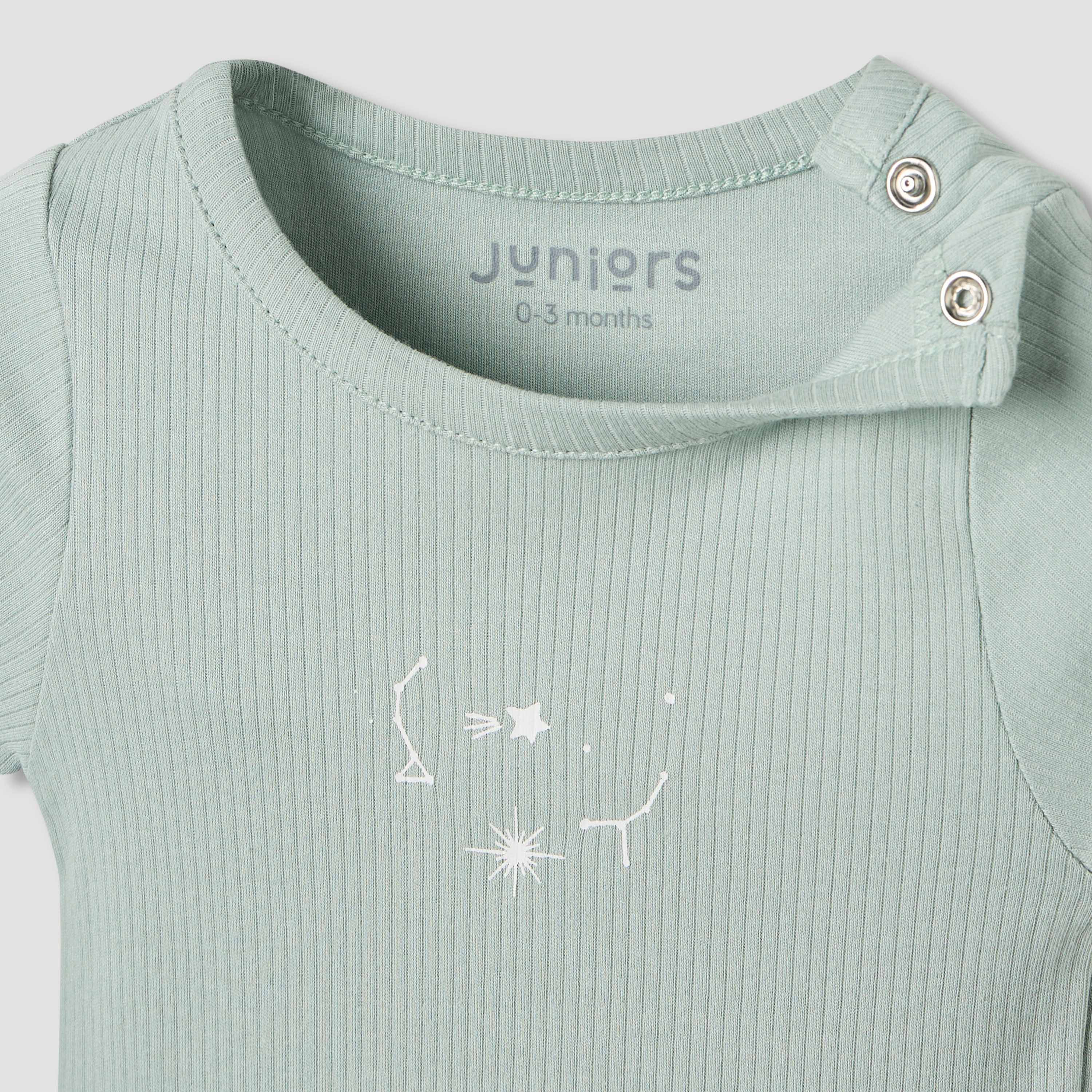 Juniors Round Neck Bodysuit with Snap Button Closure - Short Sleeves - Set of 2-baby-boys-clothing-bodysuits-image-4