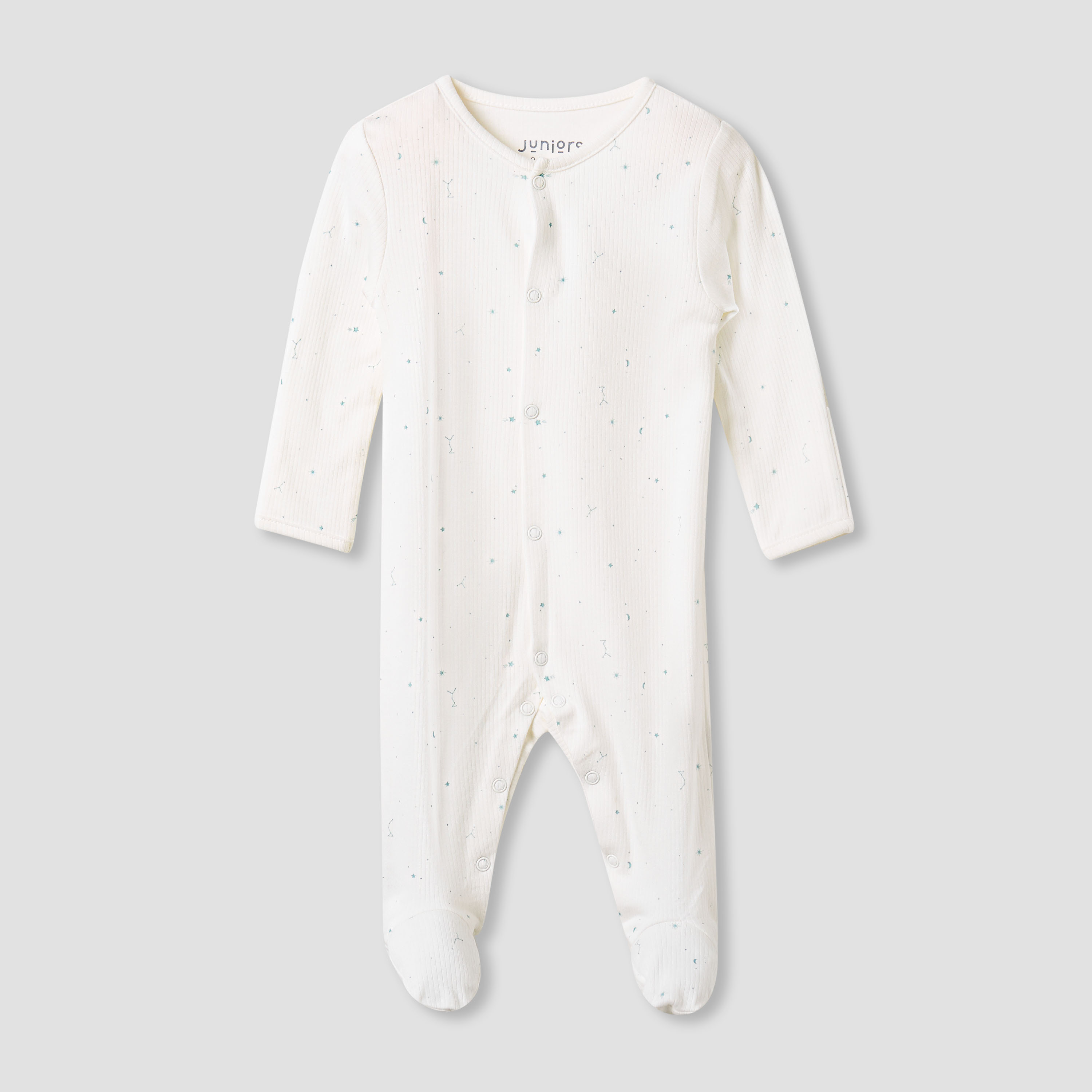 Juniors Round Neck Sleepsuit with Snap Button Closure - Long Sleeves - Set of 2-baby-boys-clothing-nightwear-sleepsuits-image-3