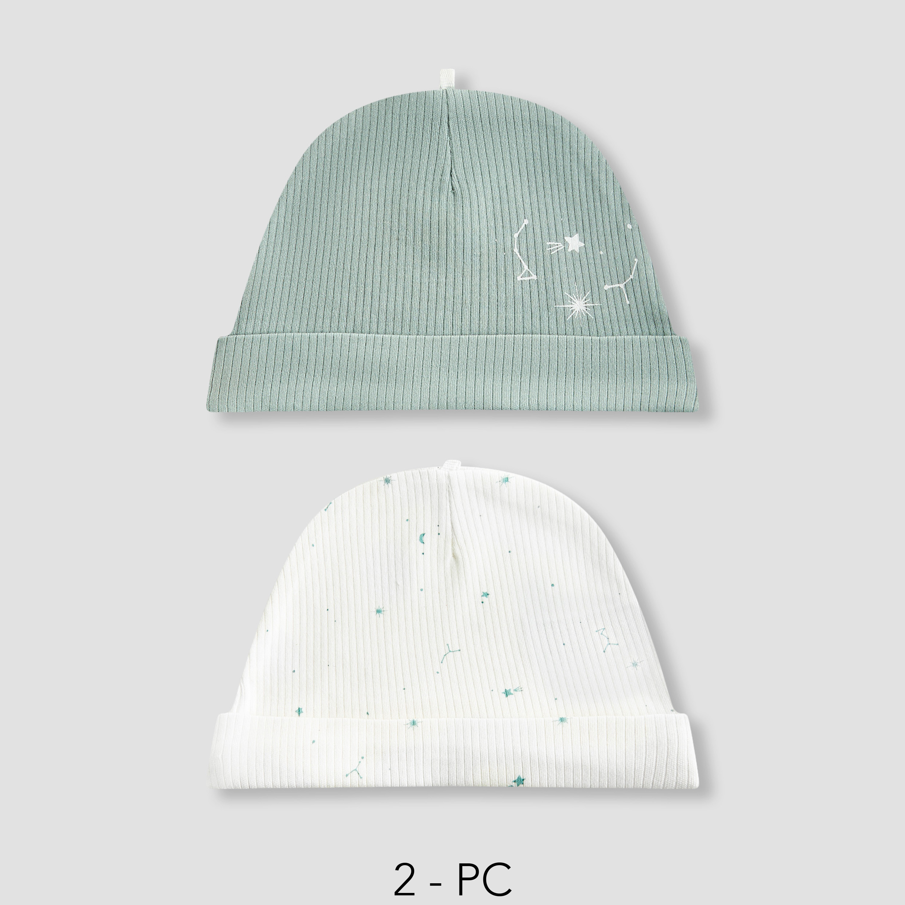 قبعات أطفال مضلعة من جونيورز - طقم من قطعتين-baby-boys-accessories-caps-image-1