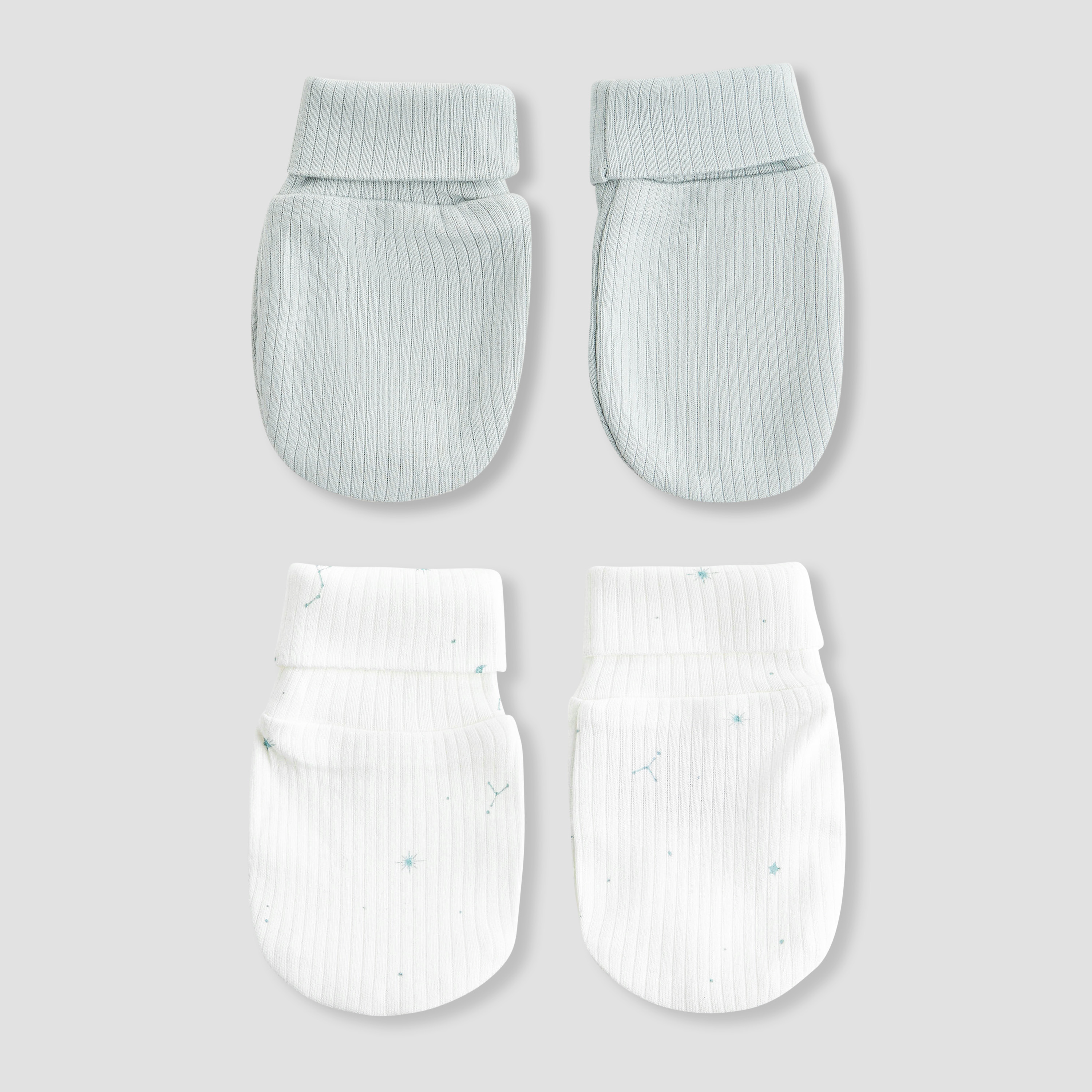 Juniors Baby Mittens with Ribbed Texture - 0-36 Months - Set of 2-baby-boys-accessories-mittens-image-1