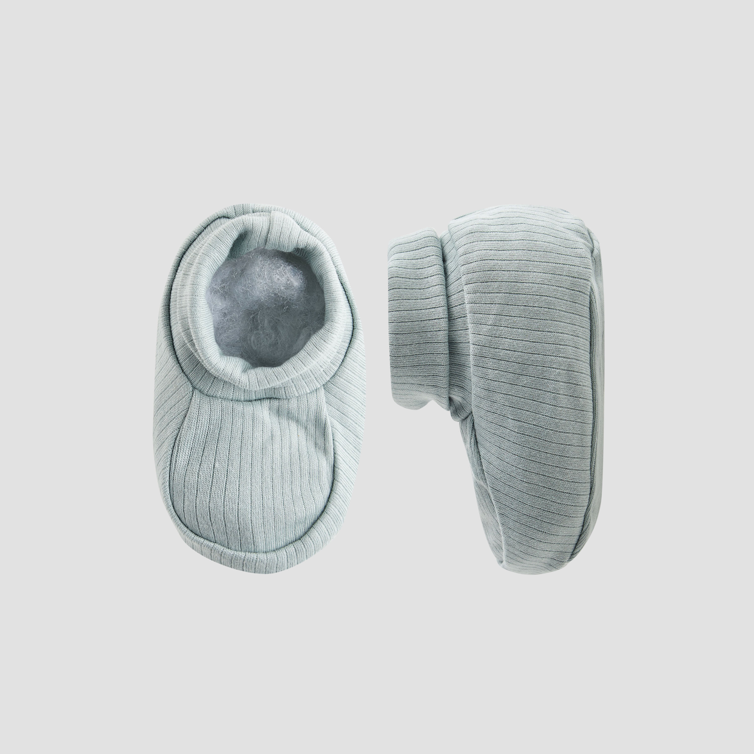 Juniors Boys Booties with Ribbed Texture - Soft Fabric - Set of 2-baby-boys-shoes-booties-image-3