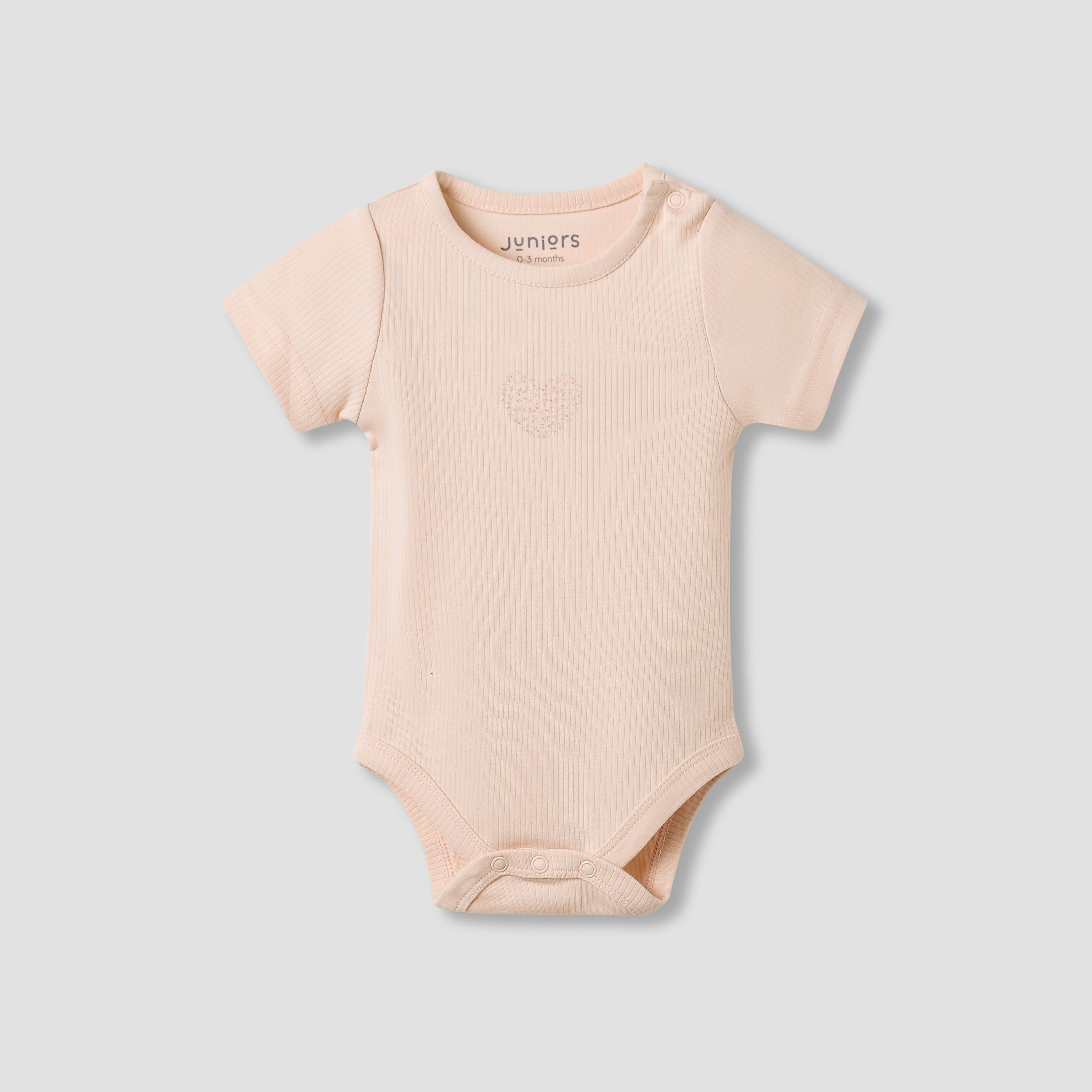 Juniors Round Neck Bodysuit with Snap Button Closure - Short Sleeves - Set of 2-baby-girls-clothing-bodysuits-image-2