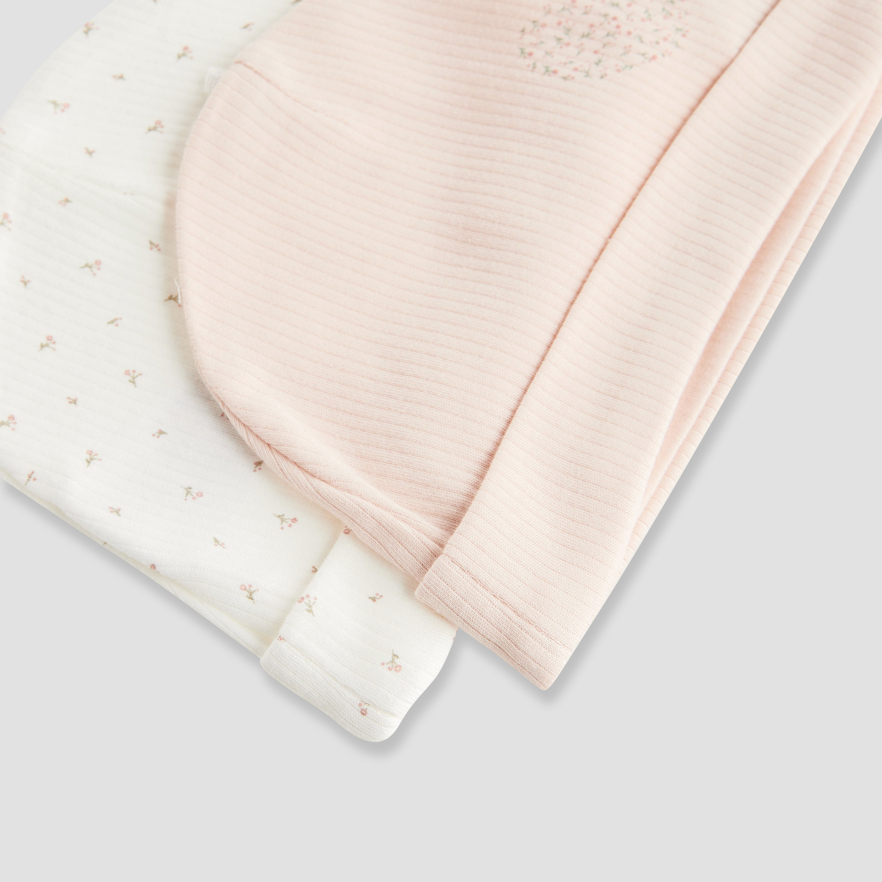 Juniors Girls Cap with Floral Print - Cotton Blend - Set of 2-baby-girls-accessories-caps-image-7