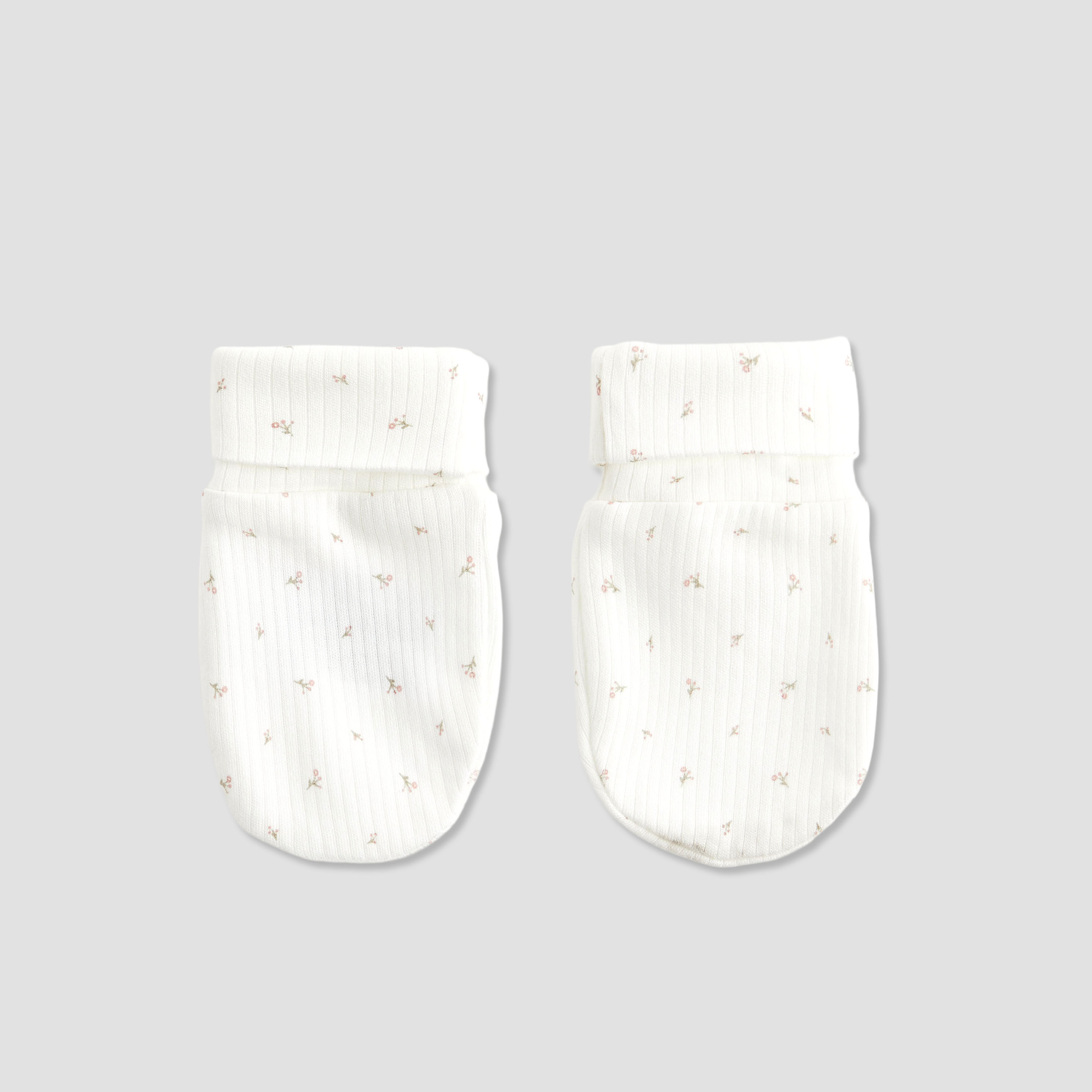 Pack of 2 Juniors Mittens with Ribbed Design, 0-36 Months-baby-girls-accessories-mittens-image-2