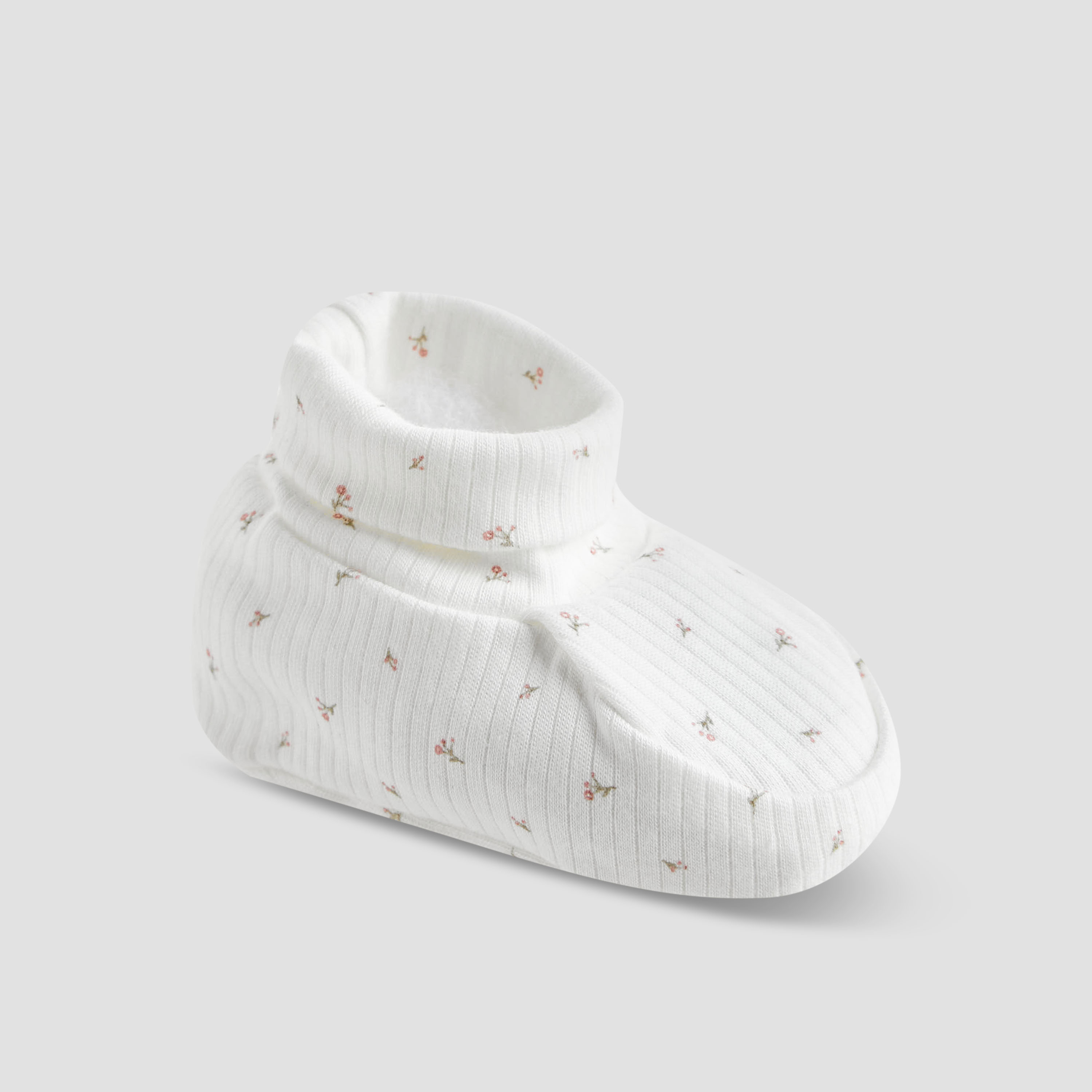 Juniors Girls Booties with Ribbed Texture - Soft Fabric - Set of 2-baby-girls-shoes-booties-image-4