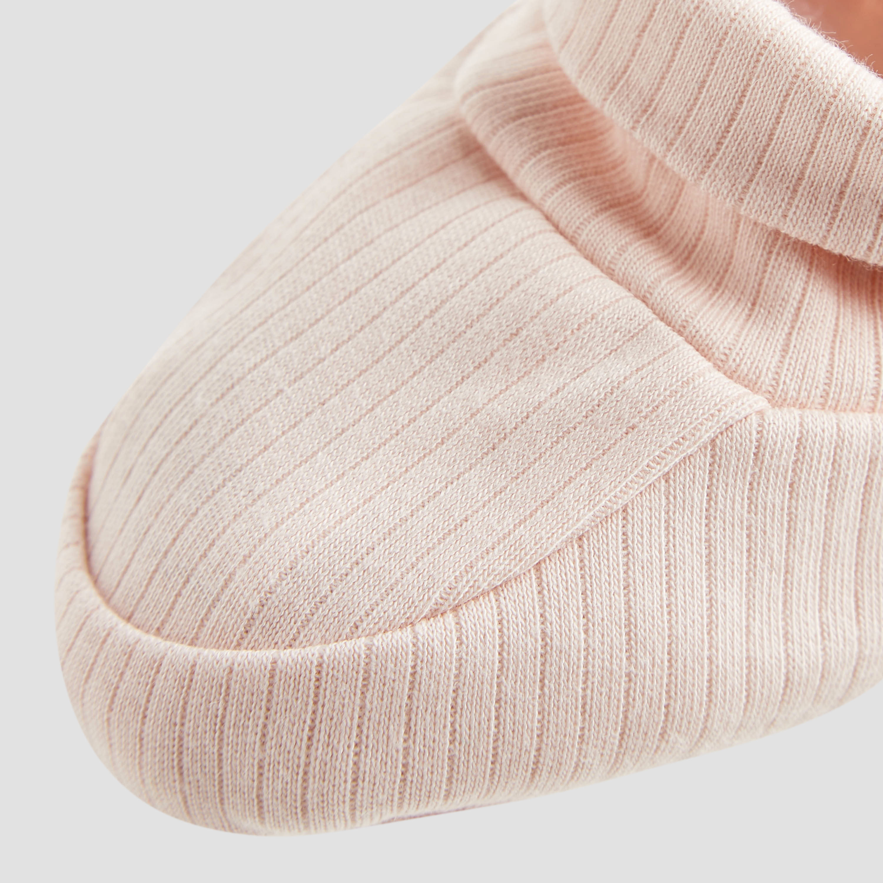 Juniors Girls Booties with Ribbed Texture - Soft Fabric - Set of 2-baby-girls-shoes-booties-image-7