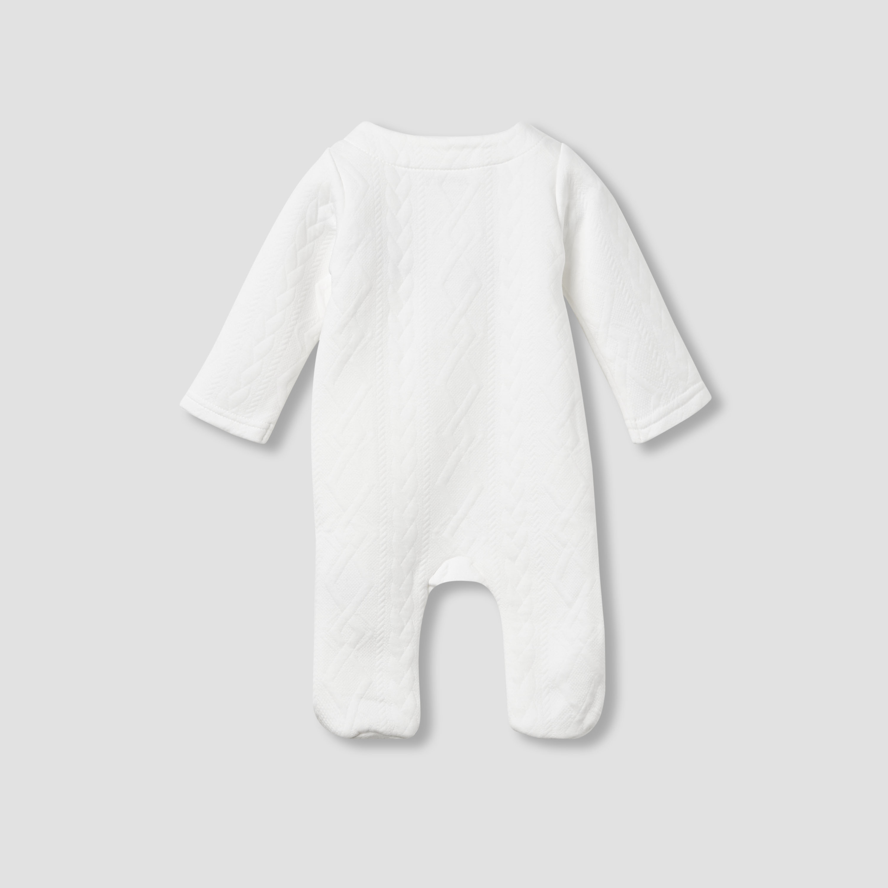 بدلة نوم جاكار بارزة الملمس بأكمام طويلة من جونيورز-baby-girls-clothing-nightwear-sleepsuits-image-4