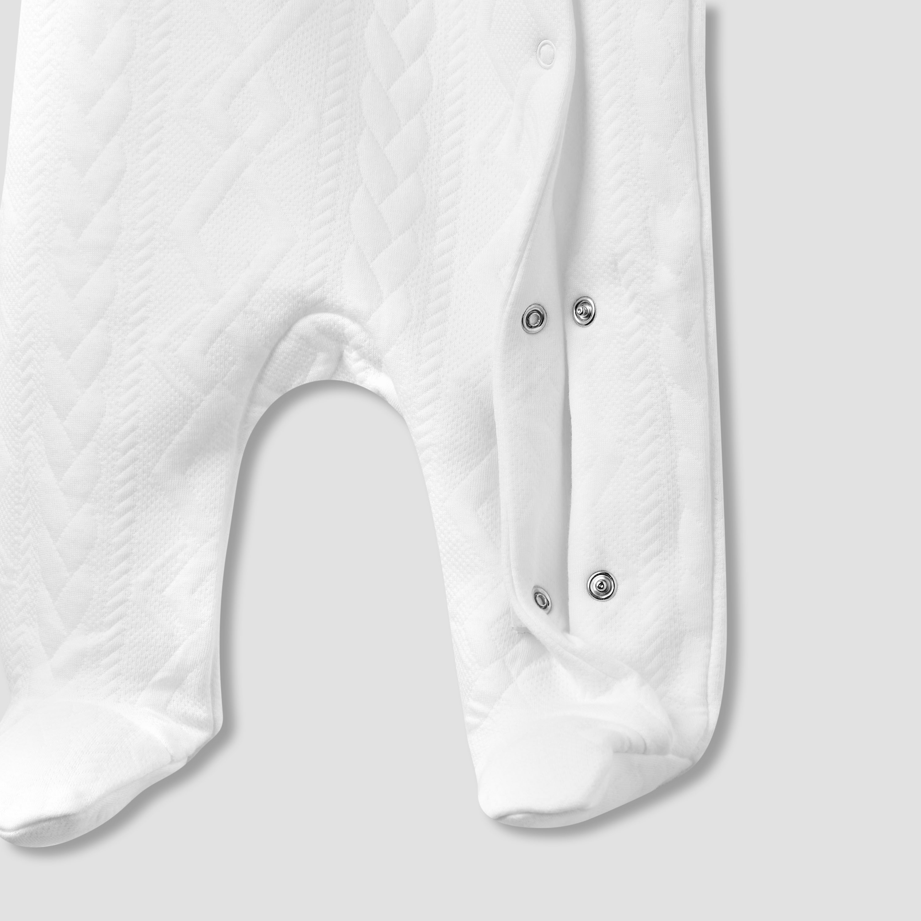 بدلة نوم جاكار بارزة الملمس بأكمام طويلة من جونيورز-baby-girls-clothing-nightwear-sleepsuits-image-1