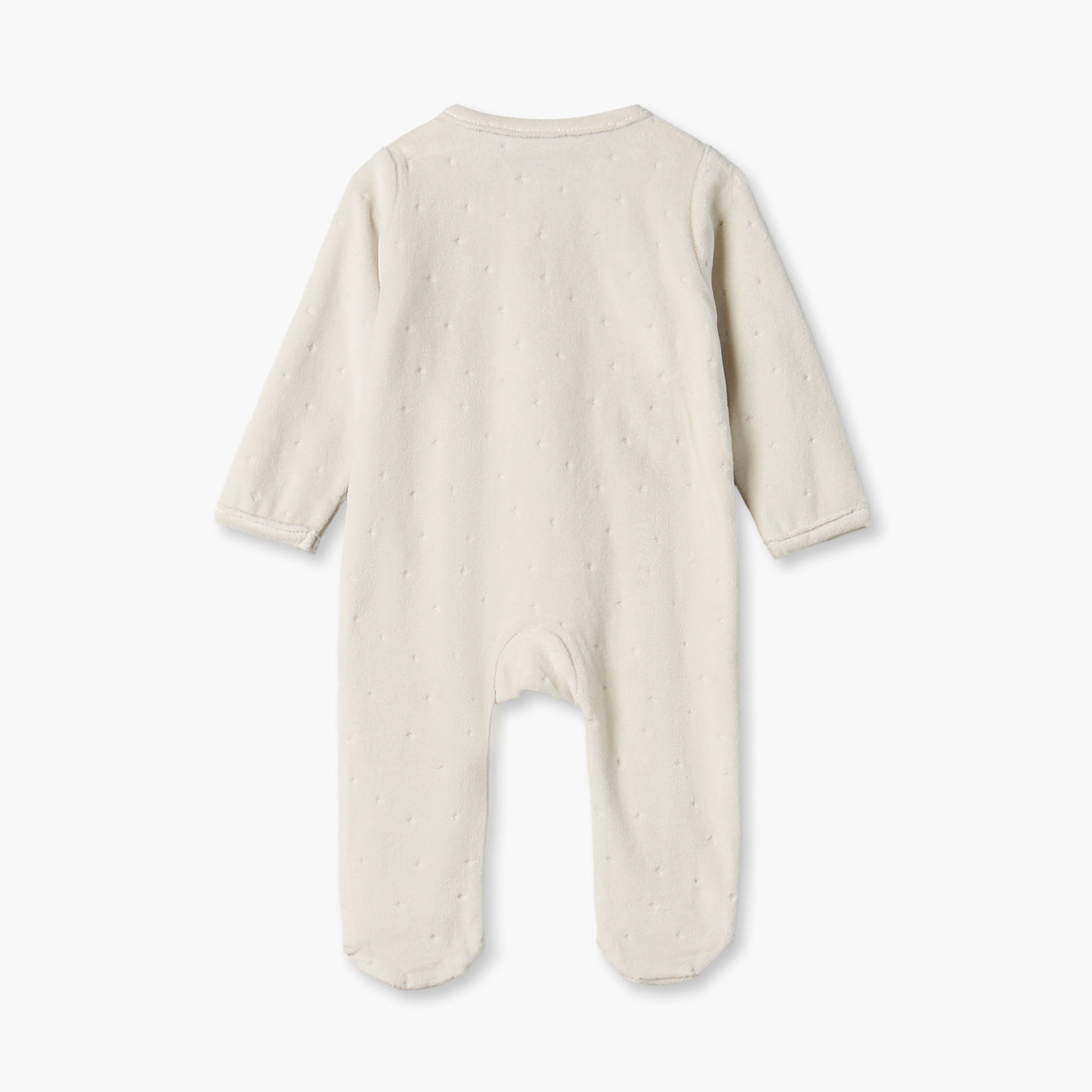 Juniors Cotton Crew Neck Long Sleeves Sleepsuit with Sheep Applique-baby-boys-clothing-nightwear-sleepsuits-image-2