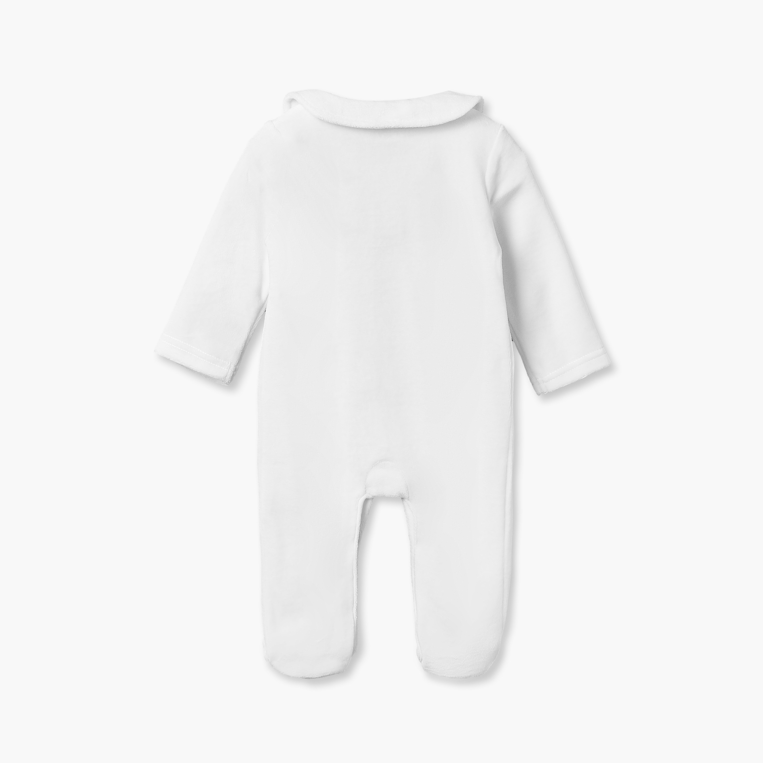 بدلة نوم قطن بياقة بيتر بان وأكمام طويلة بتطريزات من جونيورز-baby-boys-clothing-nightwear-sleepsuits-image-2