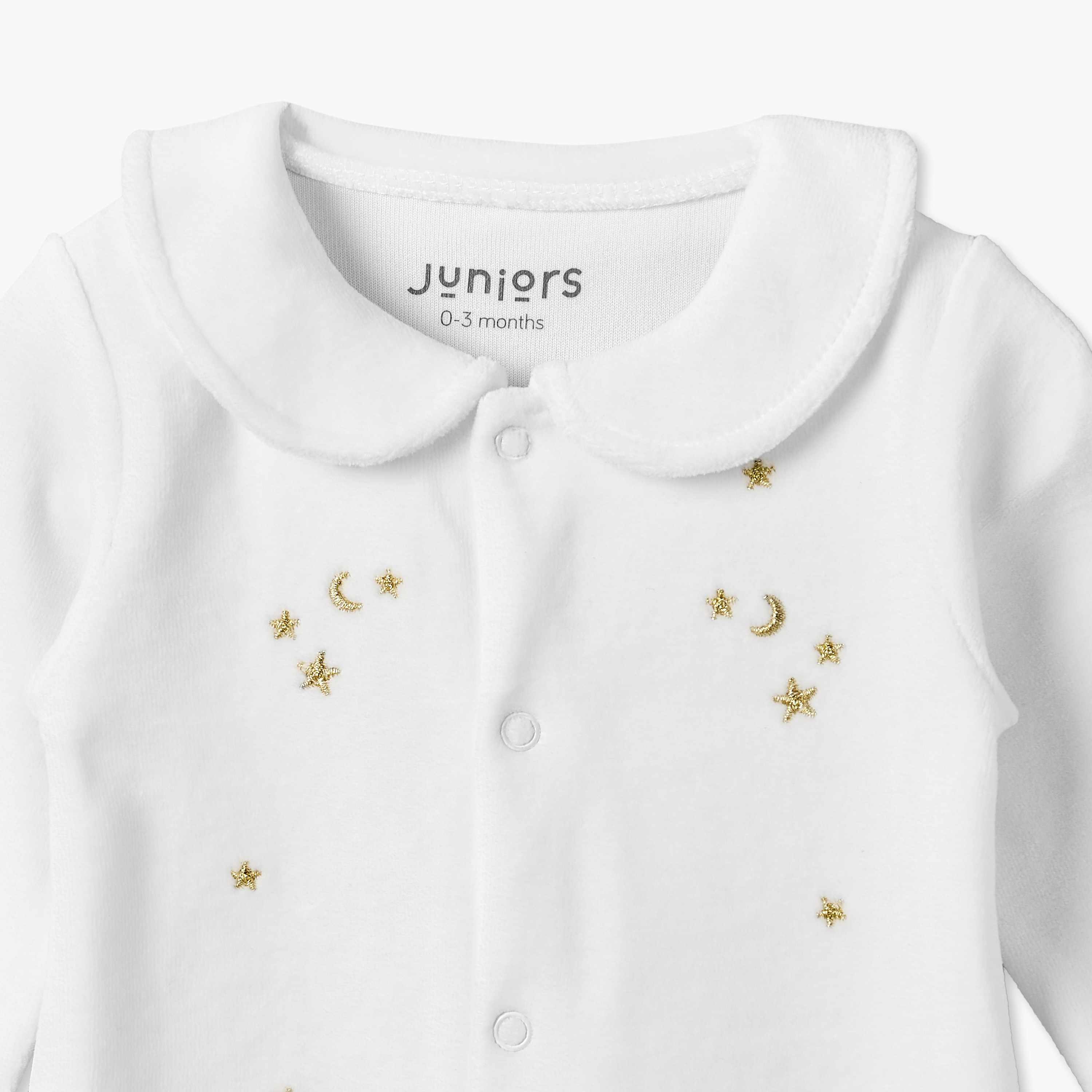 بدلة نوم قطن بياقة بيتر بان وأكمام طويلة بتطريزات من جونيورز-baby-boys-clothing-nightwear-sleepsuits-image-3