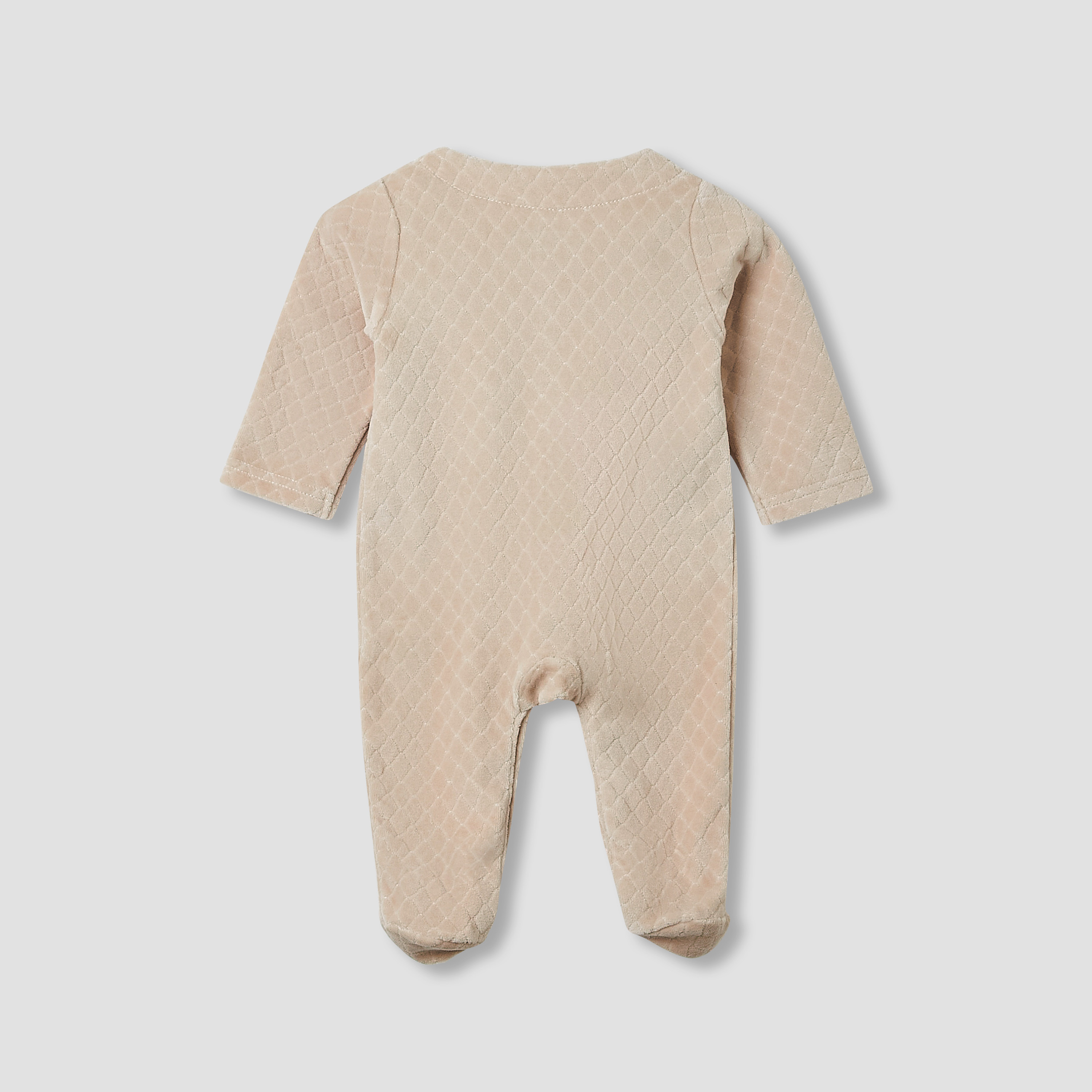 Juniors Crew Neck Sleepsuit with Animal Embroidery - Cotton Blend - Long Sleeves-baby-boys-clothing-nightwear-sleepsuits-image-2
