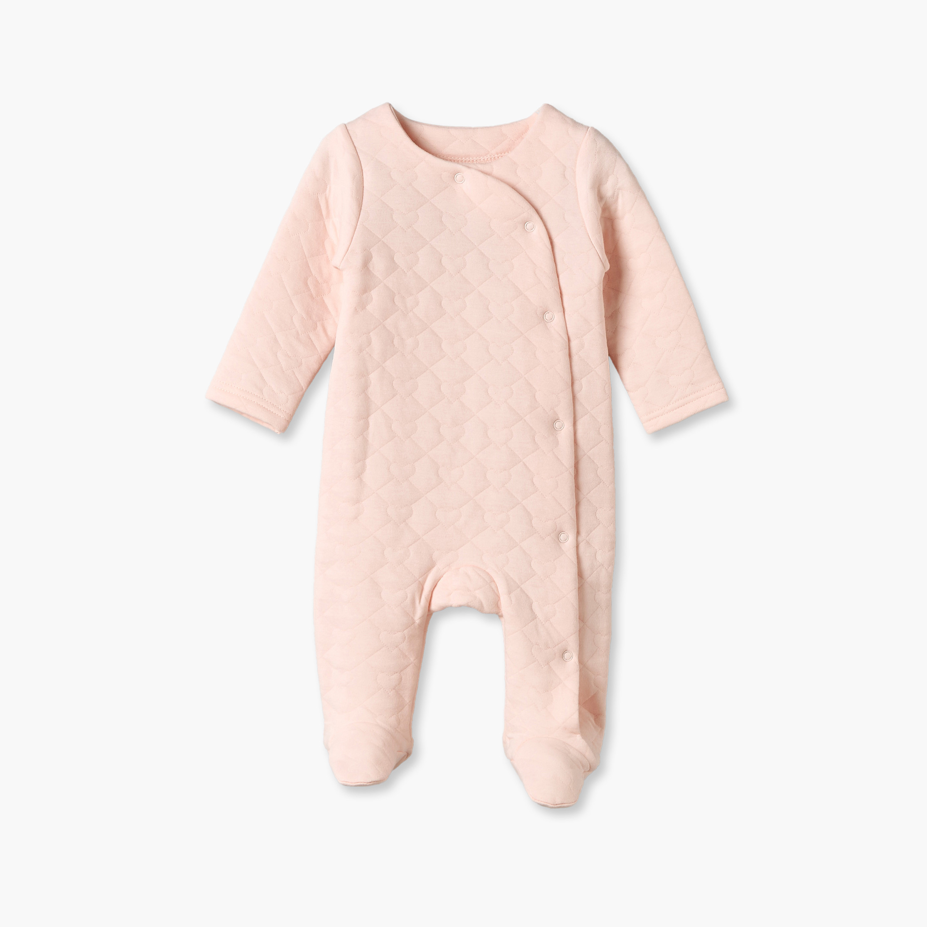 Juniors Cotton Round Neck Long Sleeves Sleepsuit with Padded Detail-baby-girls-clothing-nightwear-sleepsuits-image-2
