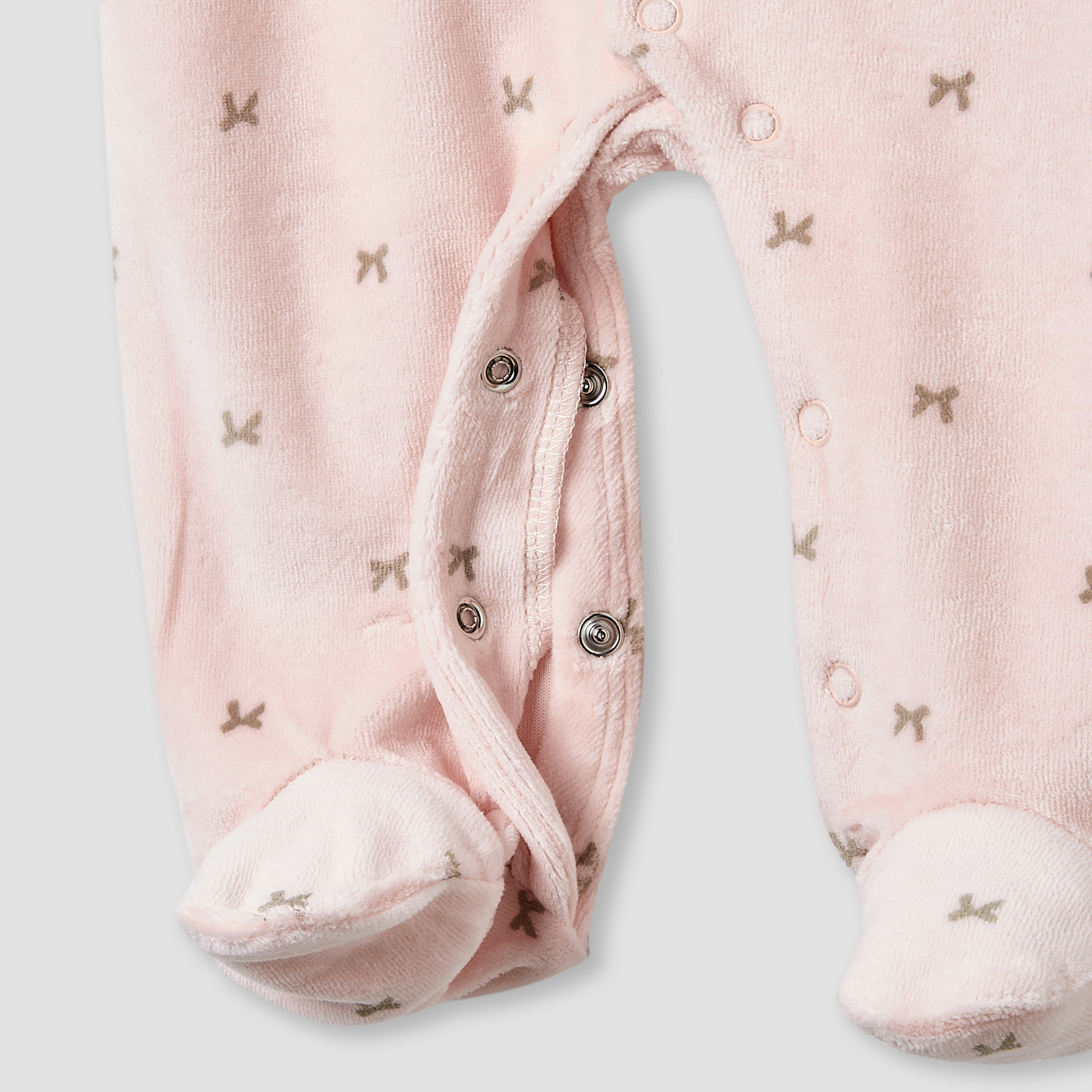 Juniors Crew Neck Sleepsuit with Bow Print- Cotton Blend - Long Sleeves-baby-girls-clothing-nightwear-sleepsuits-image-4