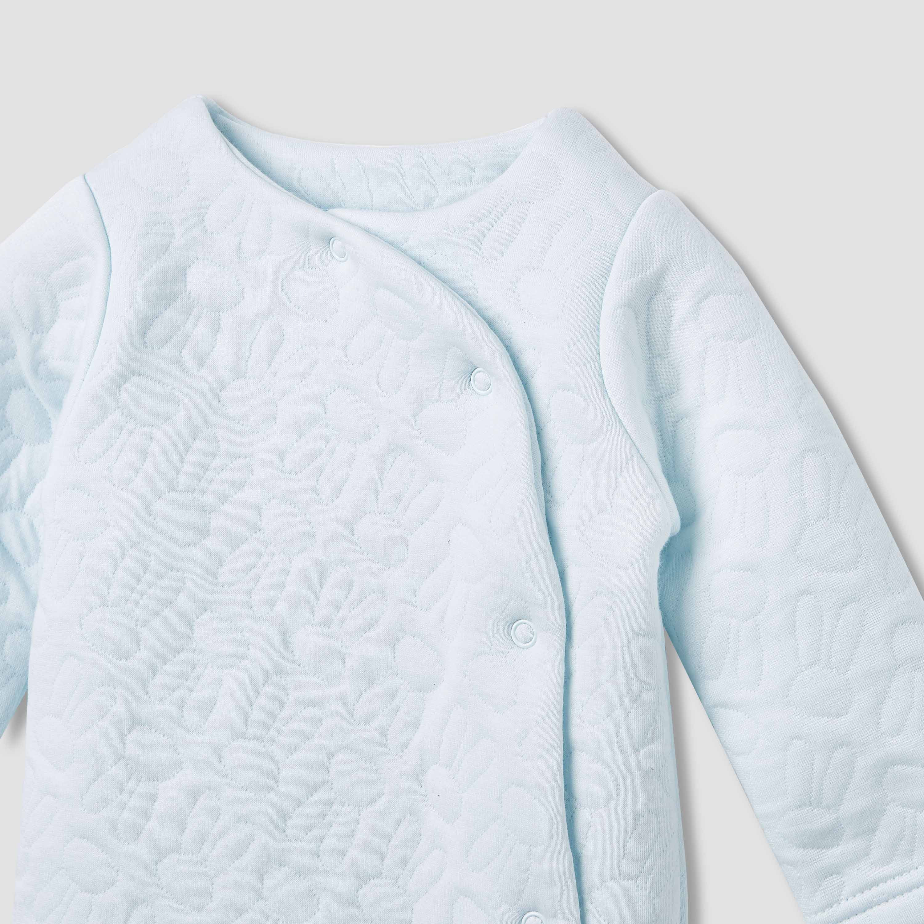 بدلة نوم جاكار مبطنة بأكمام طويلة وتزيينات أرنب من جونيورز-baby-boys-clothing-winterwear-sleepsuits-image-3