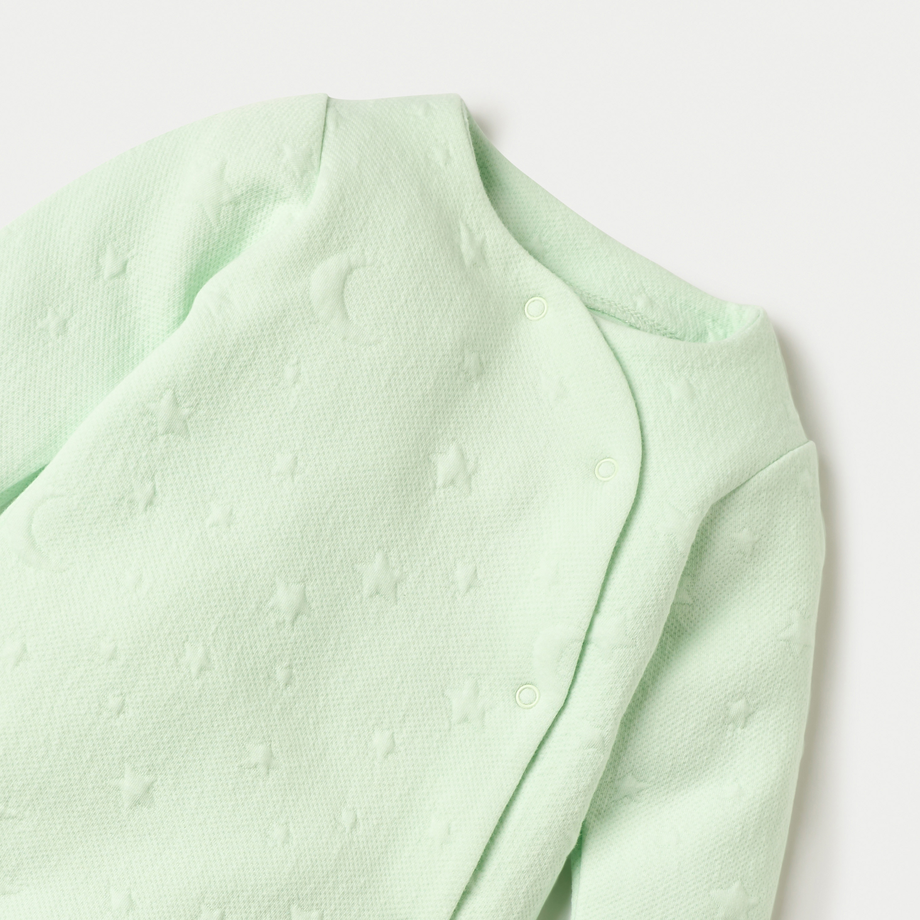 Giggles Jacquard Textured Padded Closed Feet Sleepsuit with Long Sleeves-baby-boys-clothing-winterwear-sleepsuits-image-3