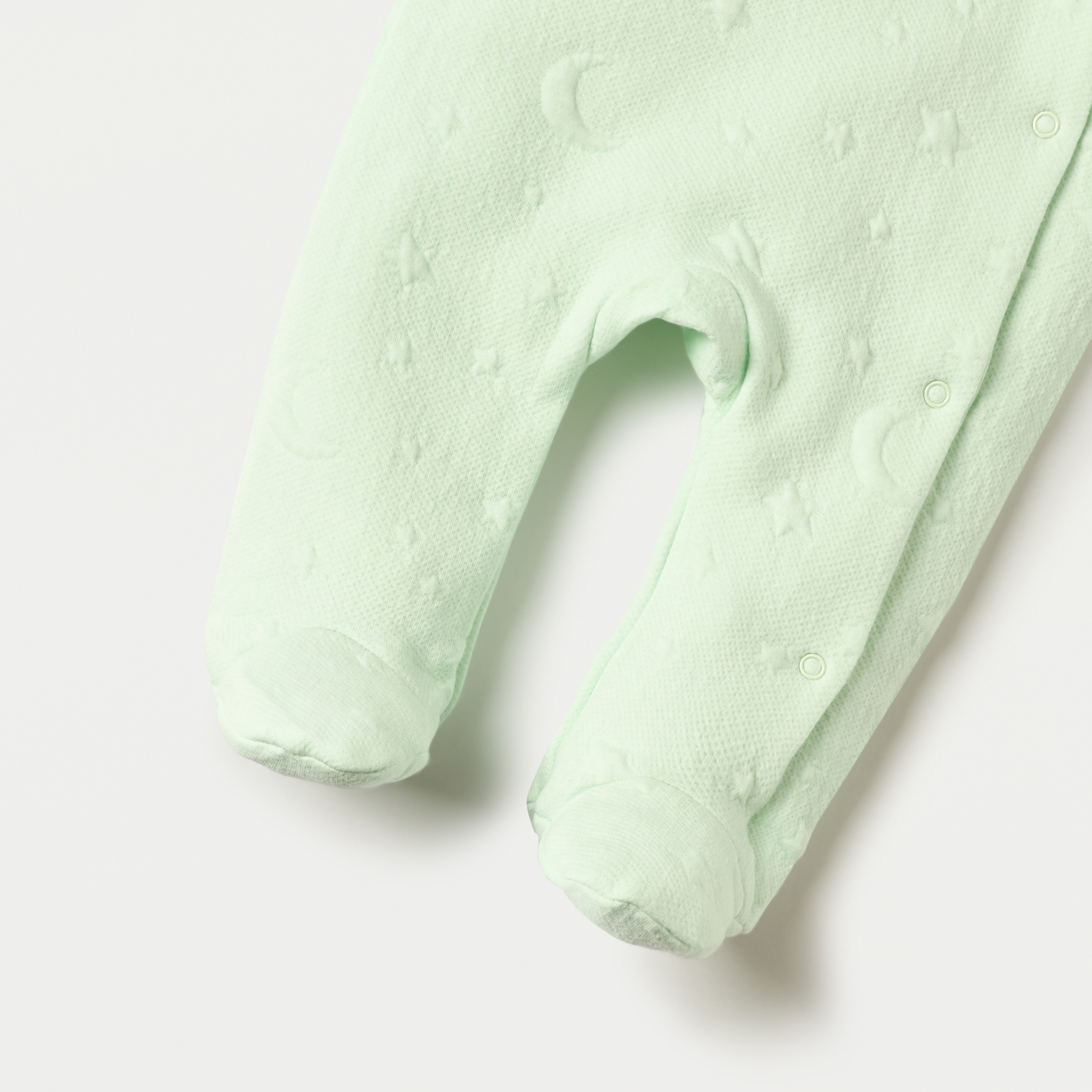 Giggles Jacquard Textured Padded Closed Feet Sleepsuit with Long Sleeves-baby-boys-clothing-winterwear-sleepsuits-image-4