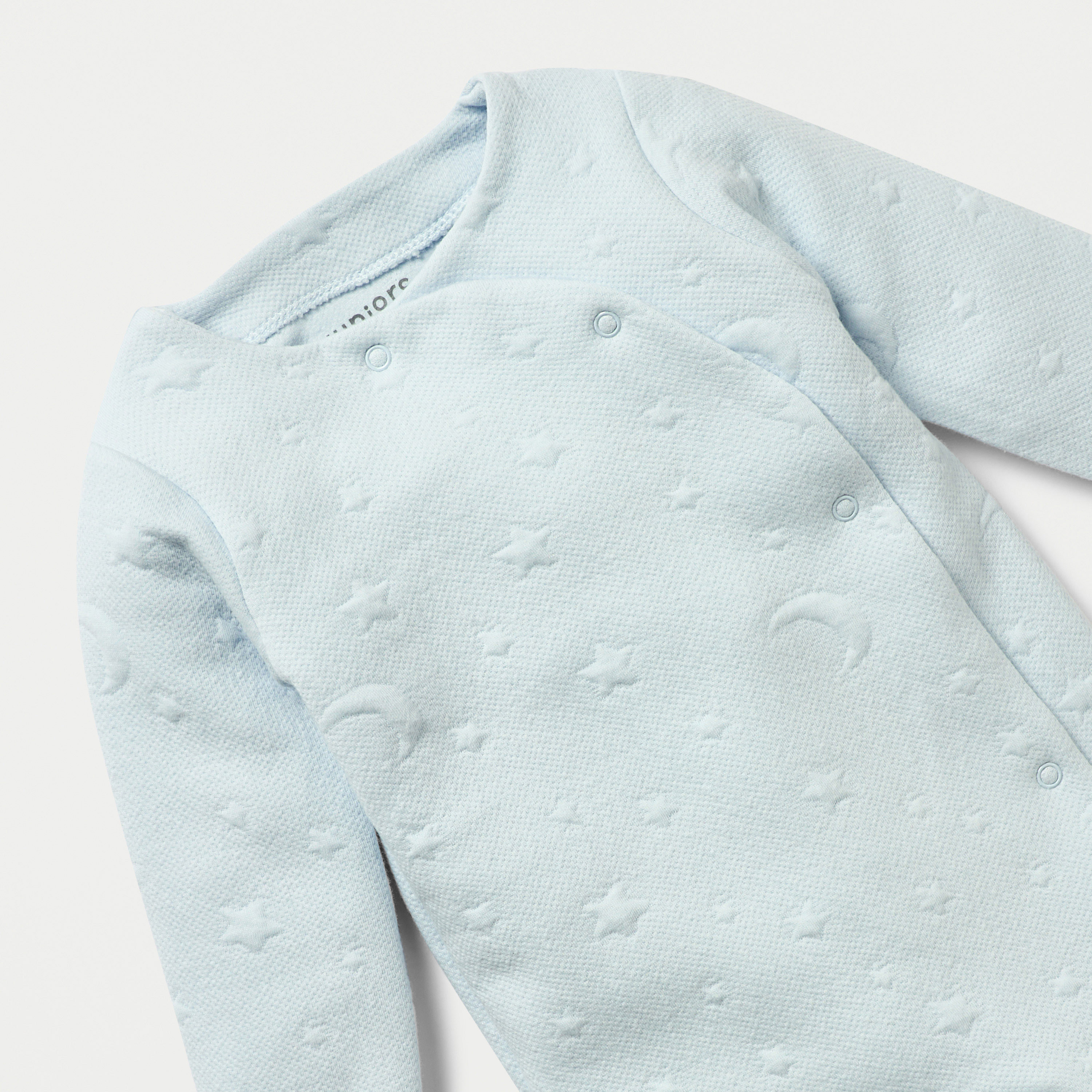 Giggles Jacquard Textured Padded Closed Feet Sleepsuit with Long Sleeves-baby-boys-clothing-winterwear-sleepsuits-image-3