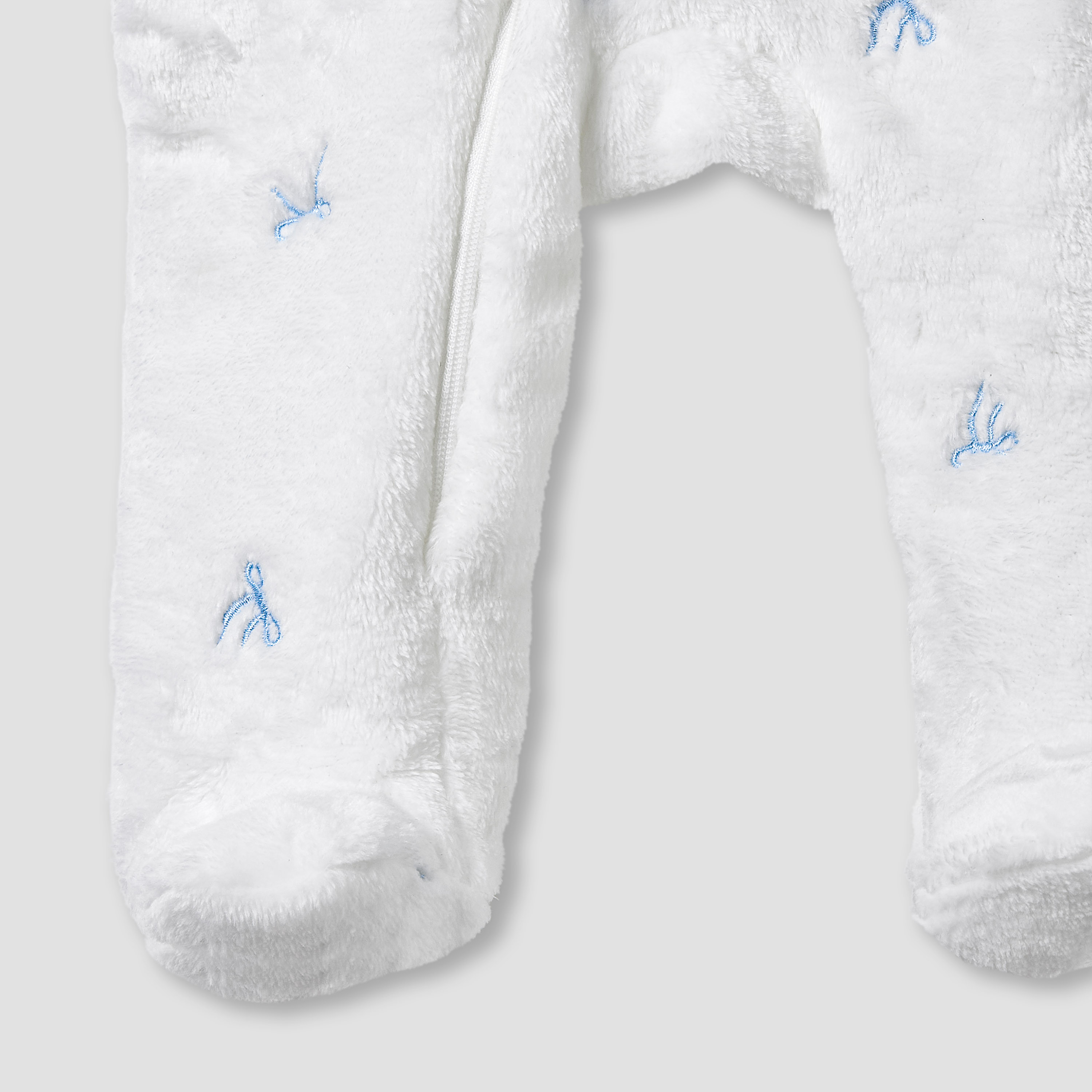Juniors Hooded Sleepsuit with Bow Embroidery - Polyester - Long Sleeves-baby-girls-clothing-nightwear-sleepsuits-image-5