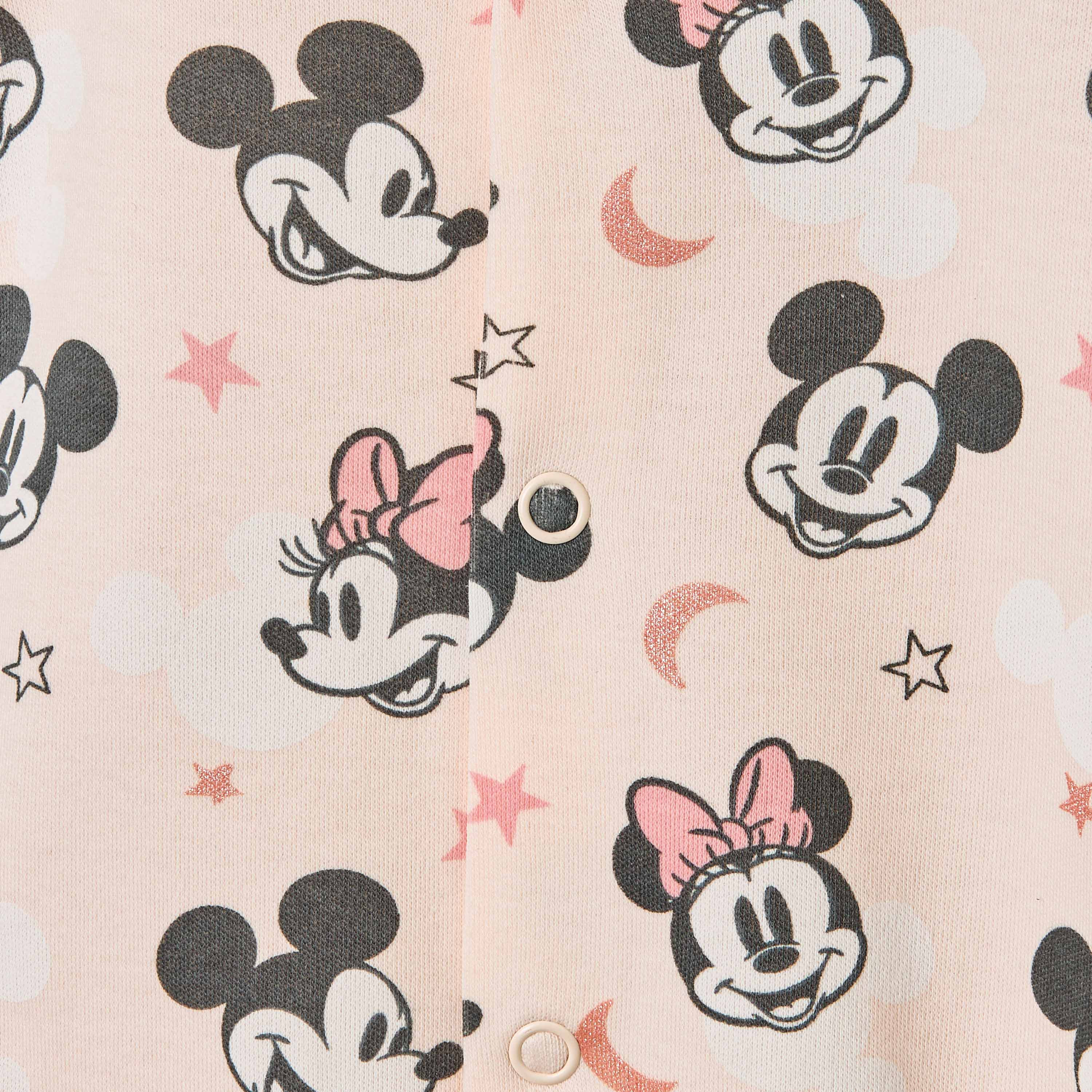 Juniors Minnie Mouse Print Sleepsuit with Long Sleeves-baby-girls-clothing-nightwear-sleepsuits-image-4