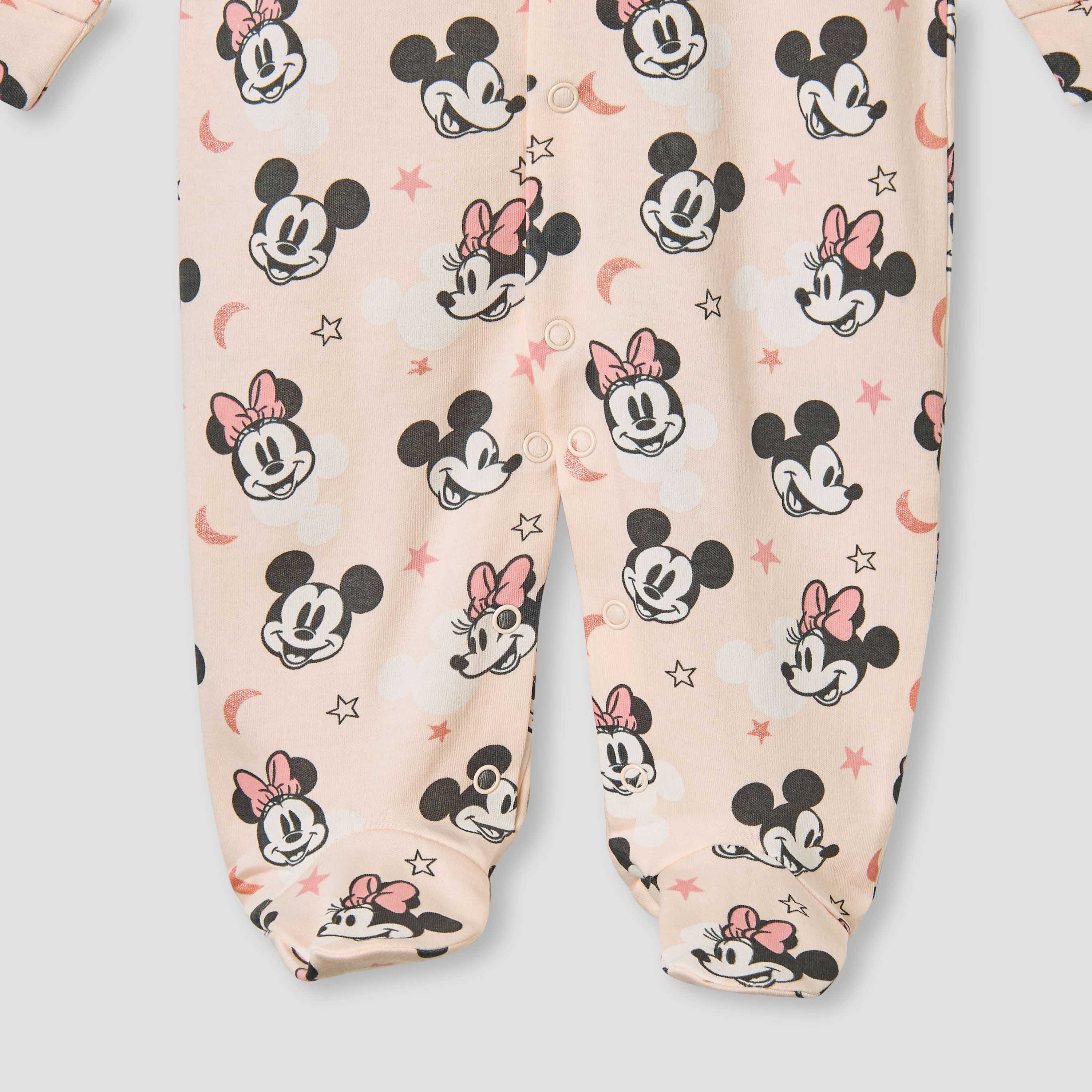 Juniors Minnie Mouse Print Sleepsuit with Long Sleeves-baby-girls-clothing-nightwear-sleepsuits-image-5
