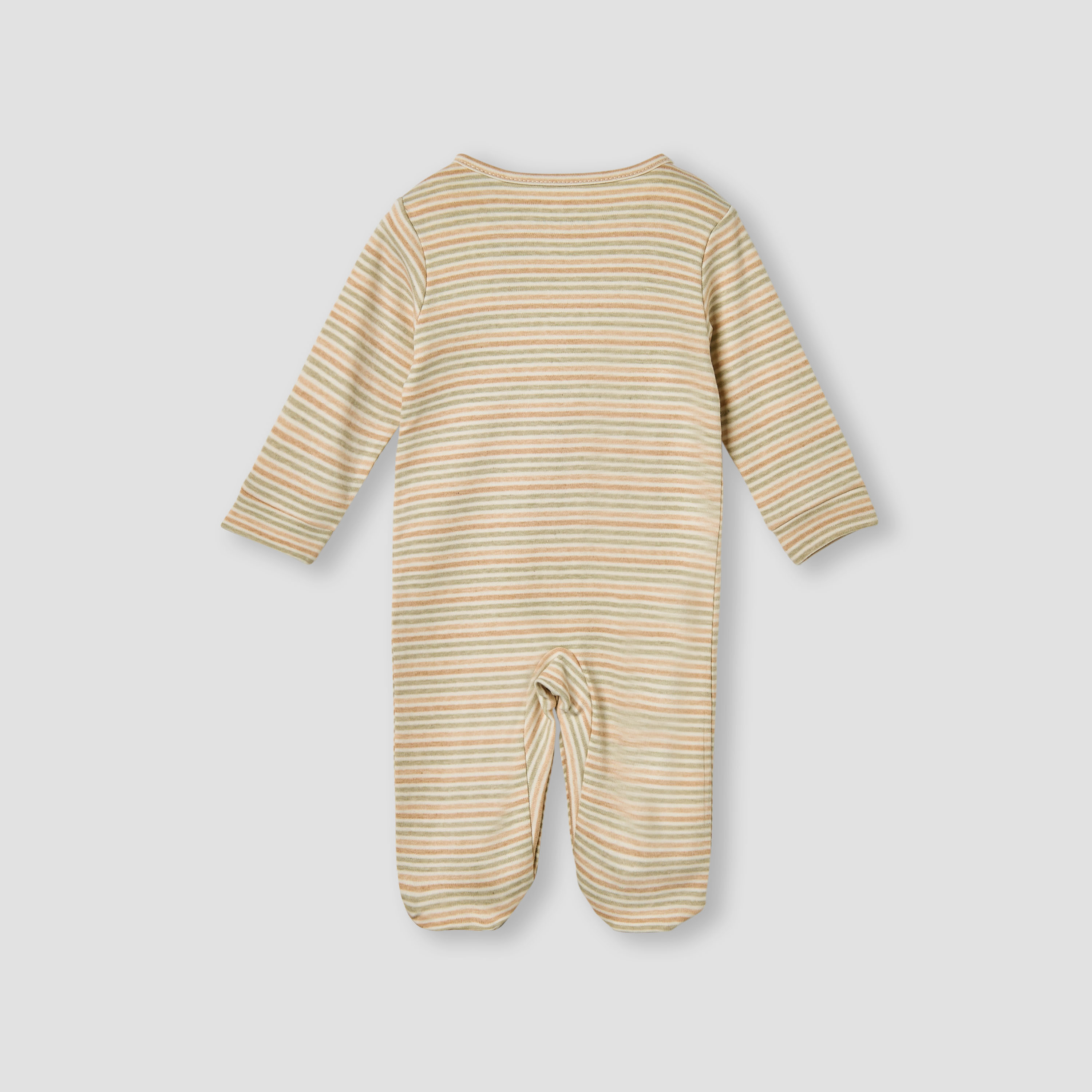 Juniors Striped Closed Feet Sleepsuit with Long Sleeves-baby-boys-clothing-nightwear-sleepsuits-image-2