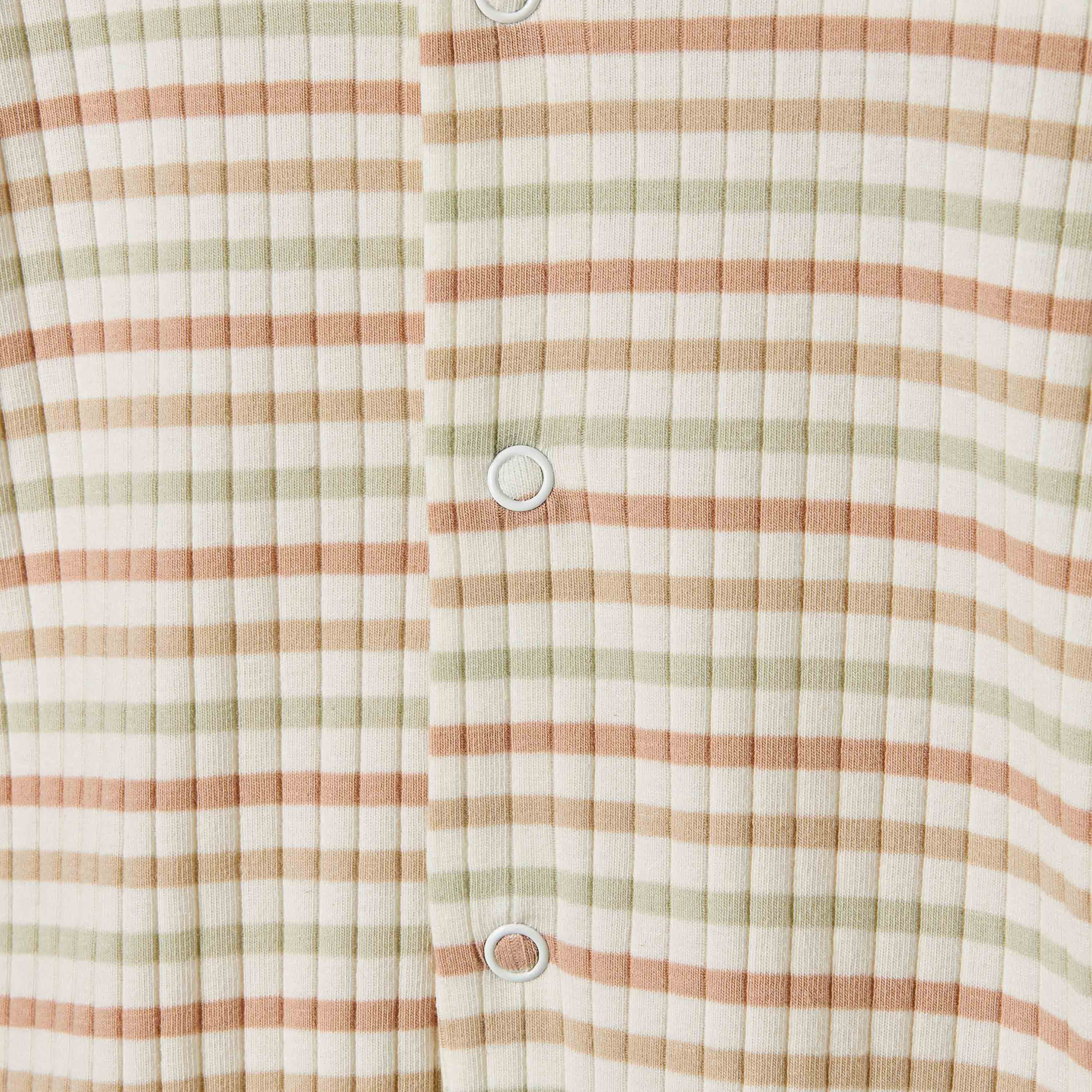 Juniors Striped Closed Feet Sleepsuit with Long Sleeves-baby-boys-clothing-nightwear-sleepsuits-image-5