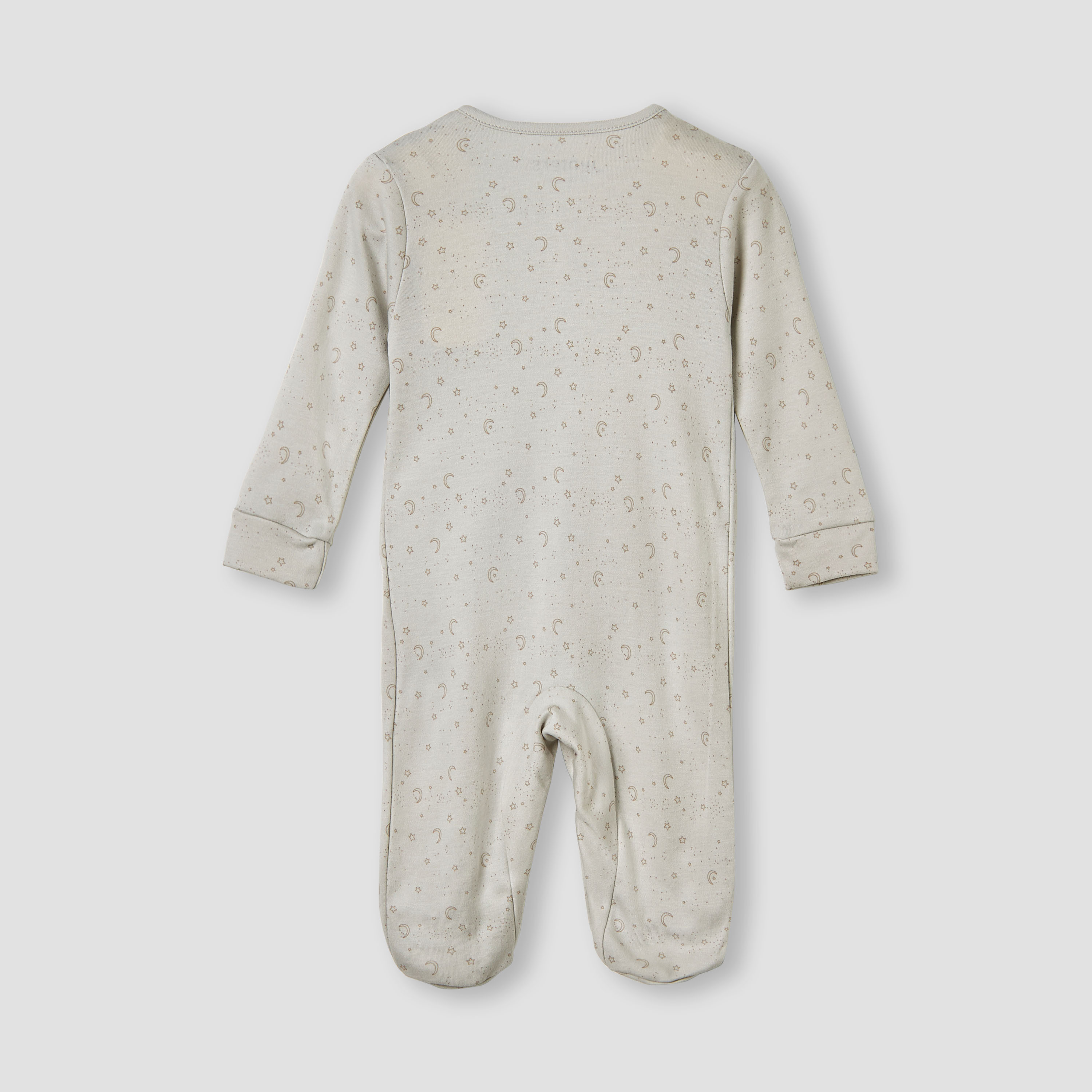 Juniors Stars Print Sleepsuit with Long Sleeves-baby-boys-clothing-nightwear-sleepsuits-image-2