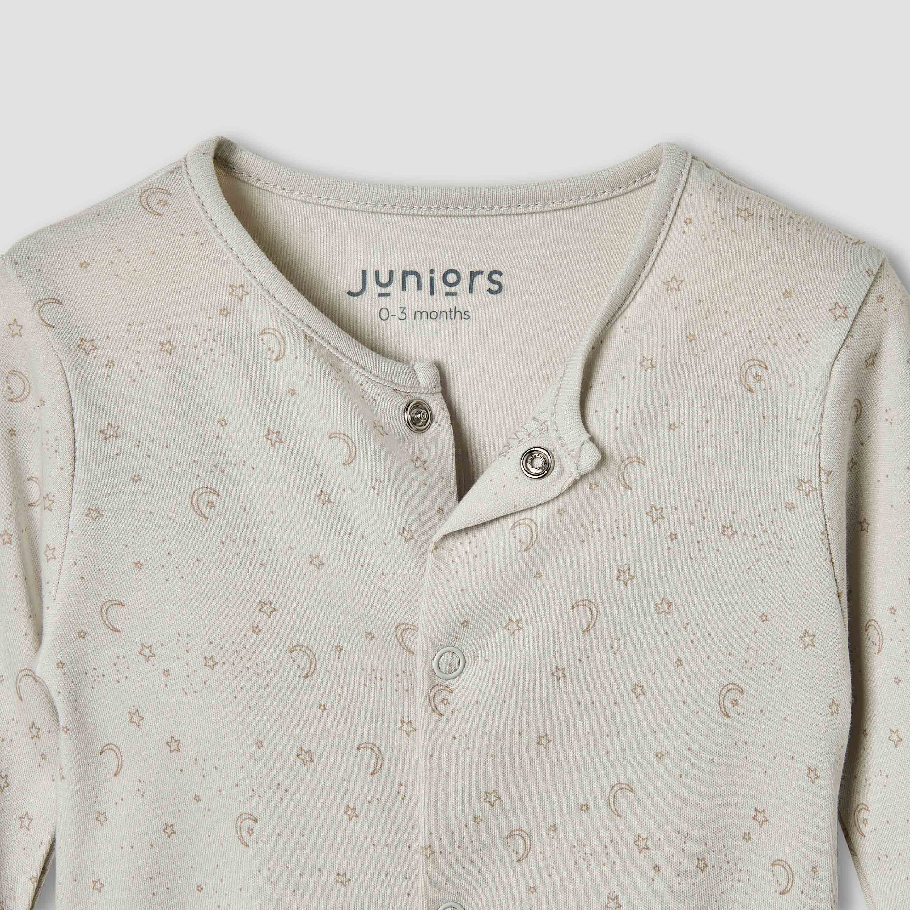 Juniors Stars Print Sleepsuit with Long Sleeves-baby-boys-clothing-nightwear-sleepsuits-image-3