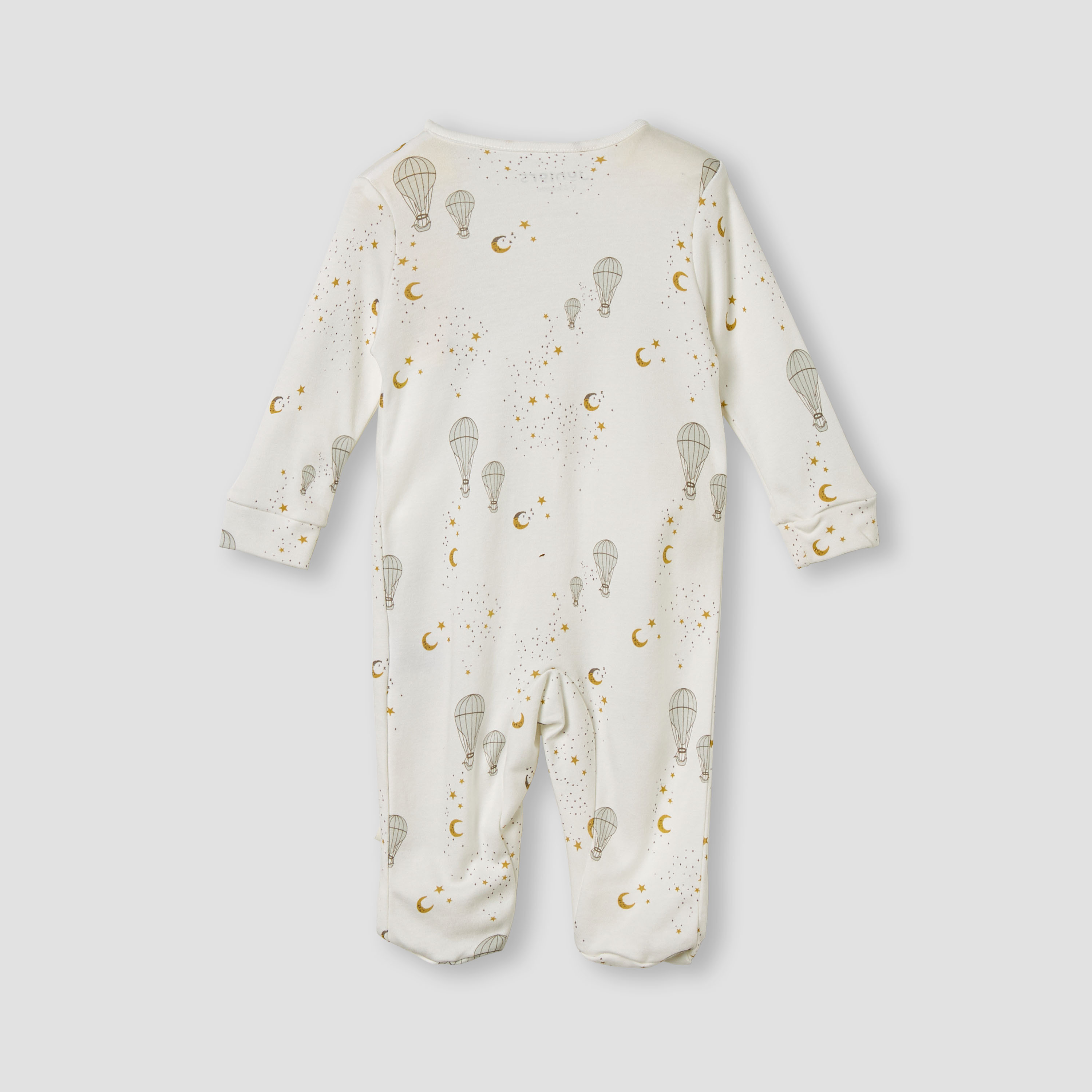 Juniors Hot Air Balloon Print Sleepsuit with Long Sleeves-baby-boys-clothing-nightwear-sleepsuits-image-2
