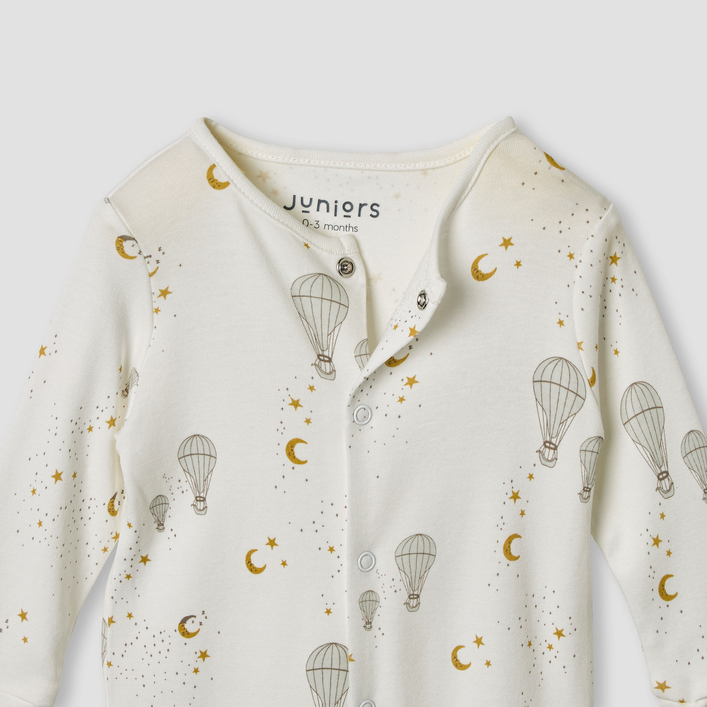 Juniors Hot Air Balloon Print Sleepsuit with Long Sleeves-baby-boys-clothing-nightwear-sleepsuits-image-3