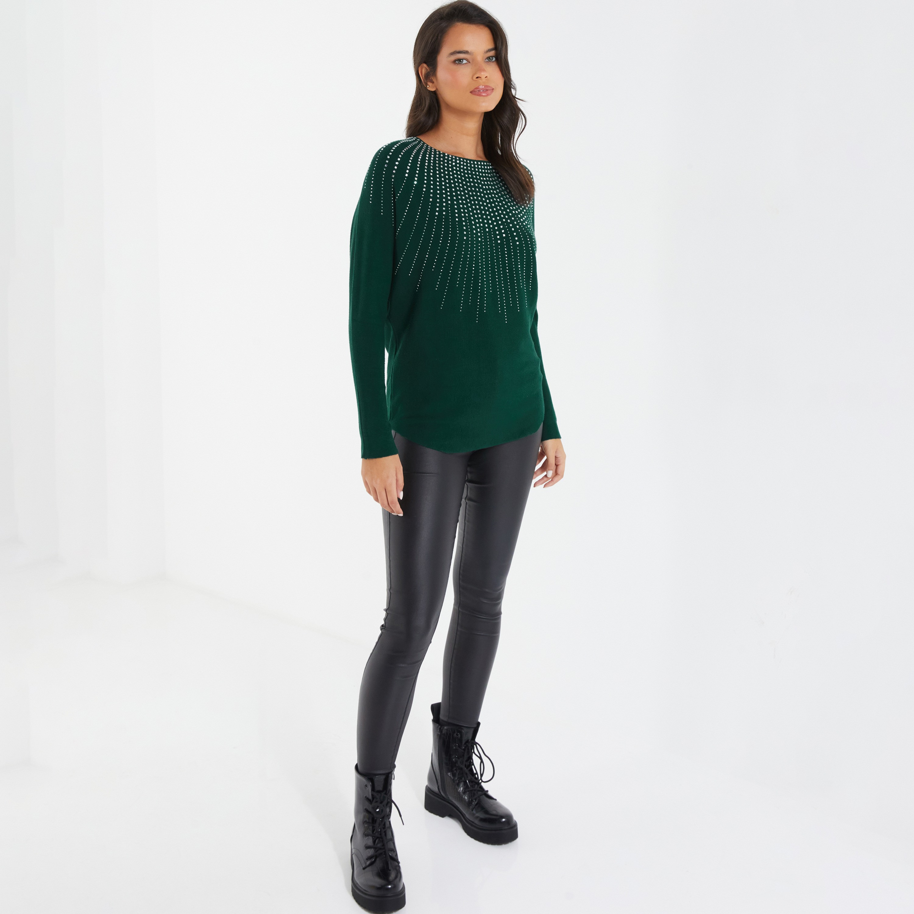 جامبر ذو منمقة برقبة مستديرة من كويز-women-clothing-cardigansandjumpers-jumpers-image-2