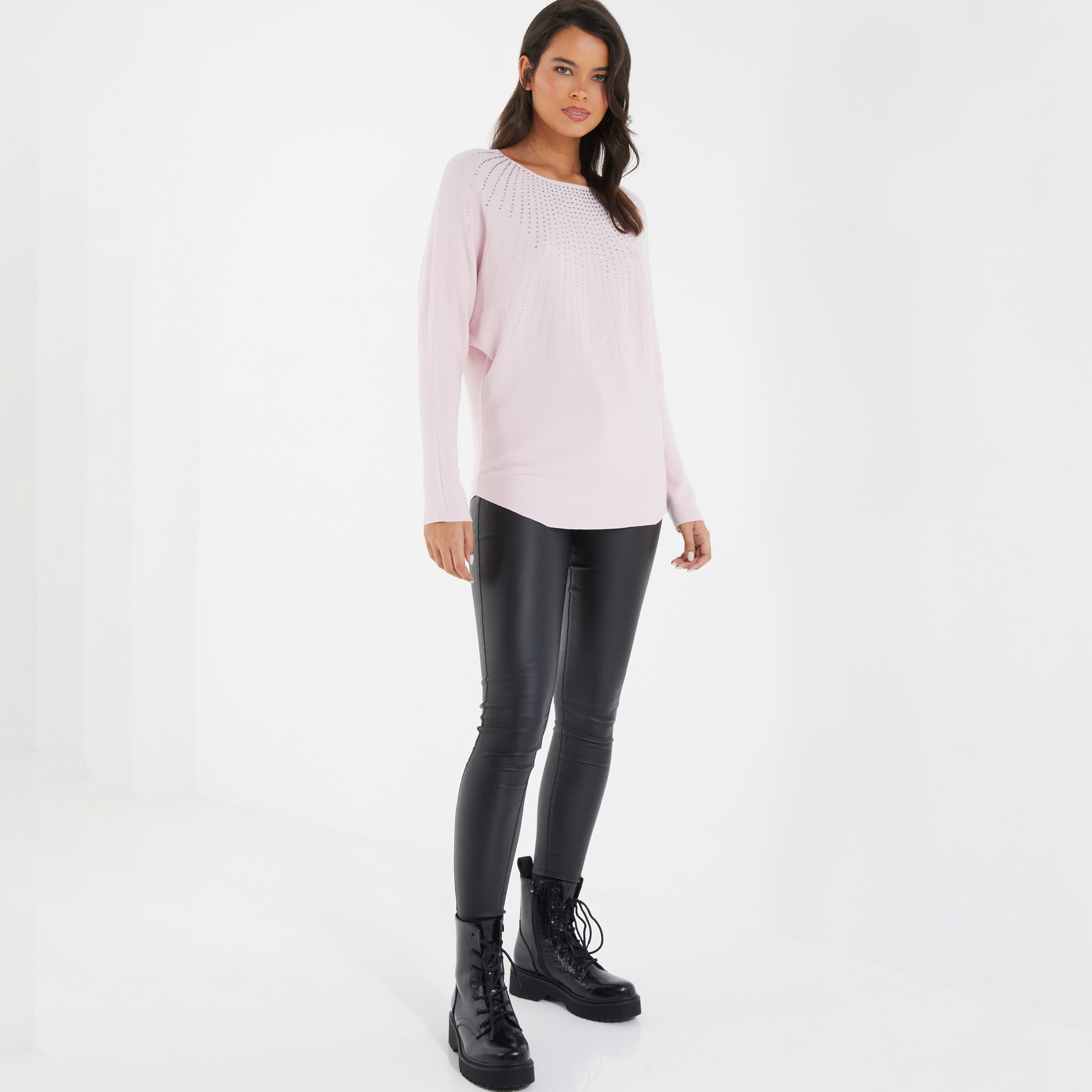 جامبر ذو منمقة برقبة مستديرة من كويز-women-clothing-cardigansandjumpers-jumpers-image-2