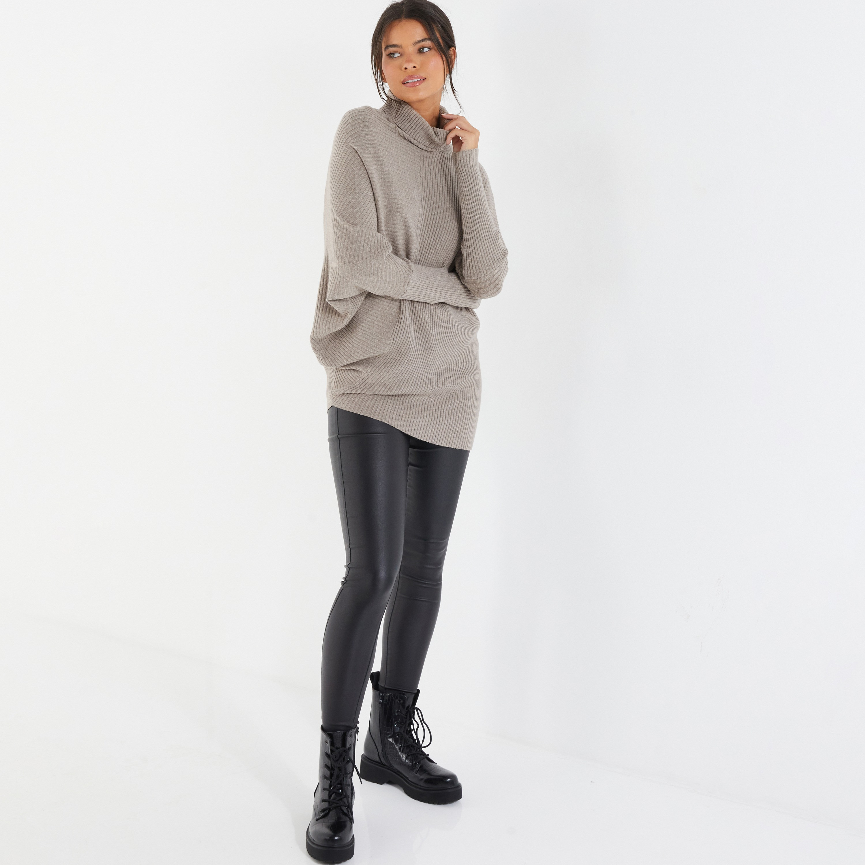 Quiz Ribbed Turtle Neck Jumper-women-clothing-cardigansandjumpers-jumpers-image-2