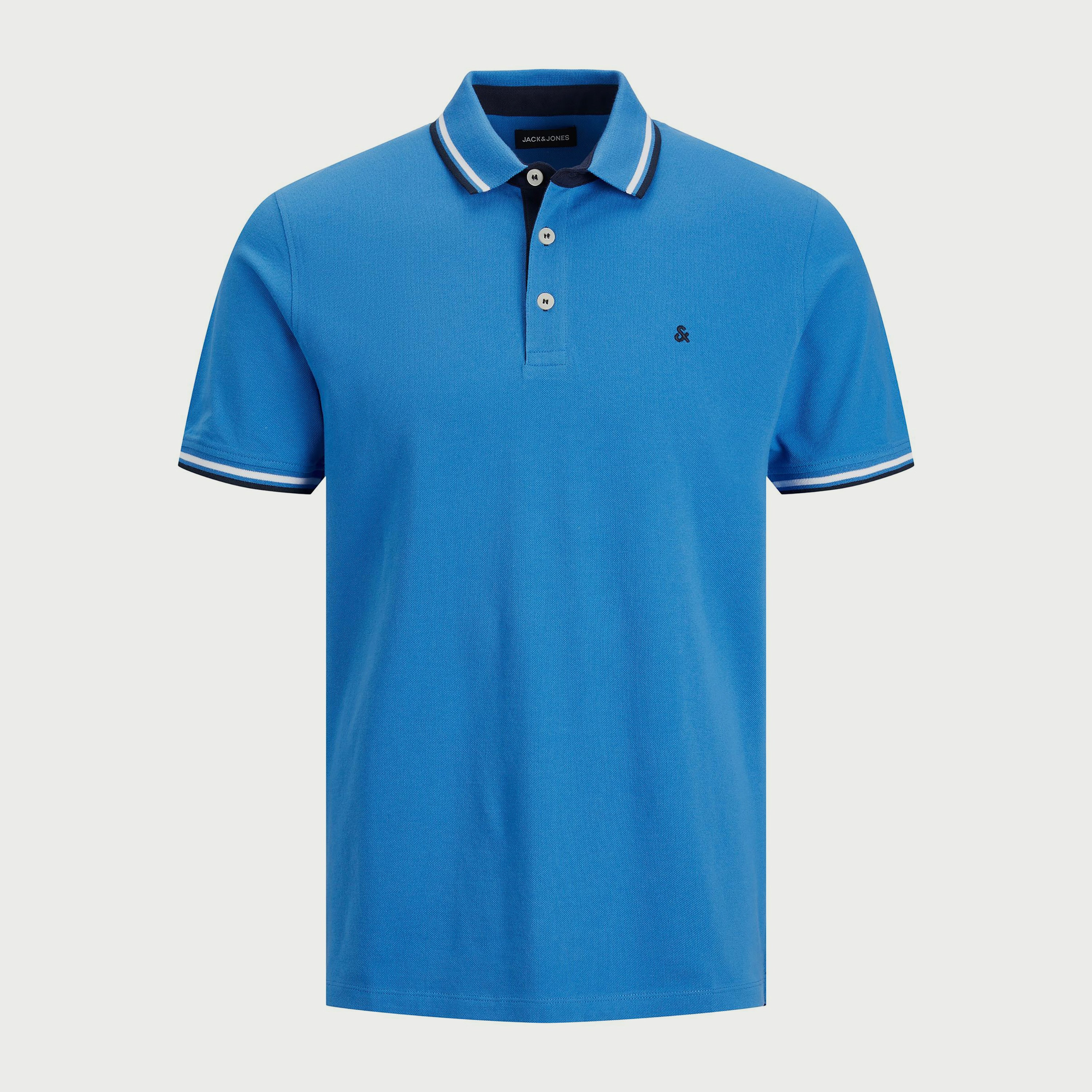 بولو تي شيرت من جاك آند جونز بأكمام قصيرة سادة-men-clothing-tshirtsandpolos-polos-image-5