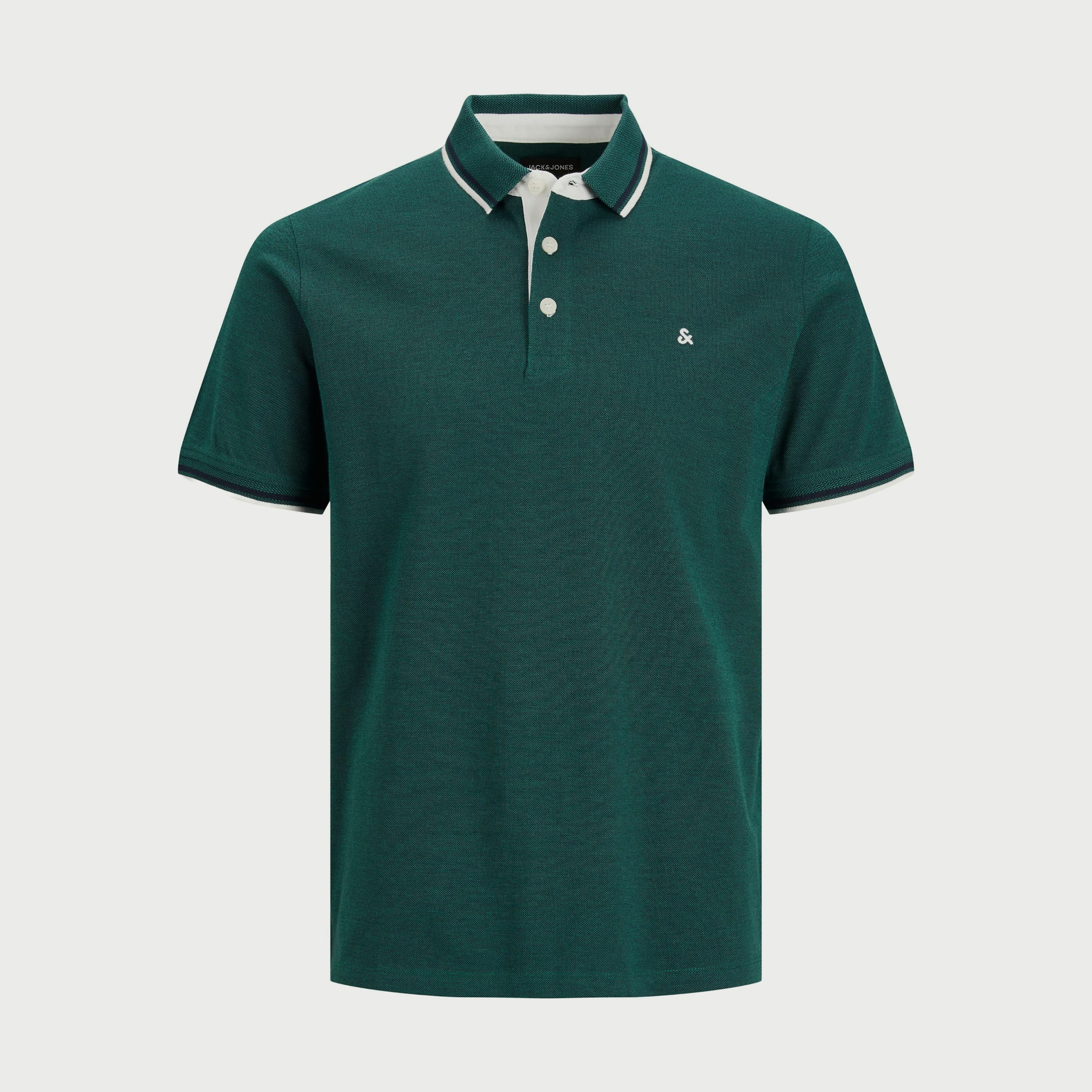 بولو تي شيرت من جاك آند جونز بأكمام قصيرة سادة-men-clothing-tshirtsandpolos-polos-image-10
